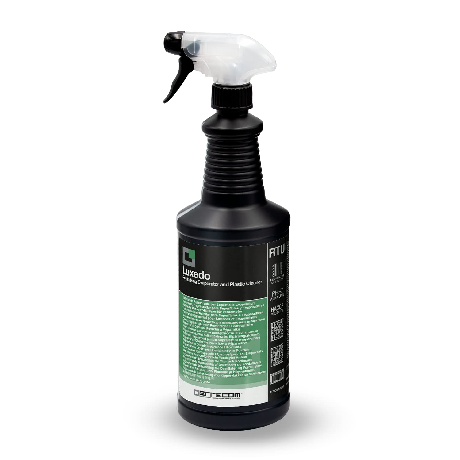Errecom Luxedo, Alkaline Cleaner for Air Conditioners and Surfaces, Scented Formula, Ready to Use, 1 L Bottle Sprayer