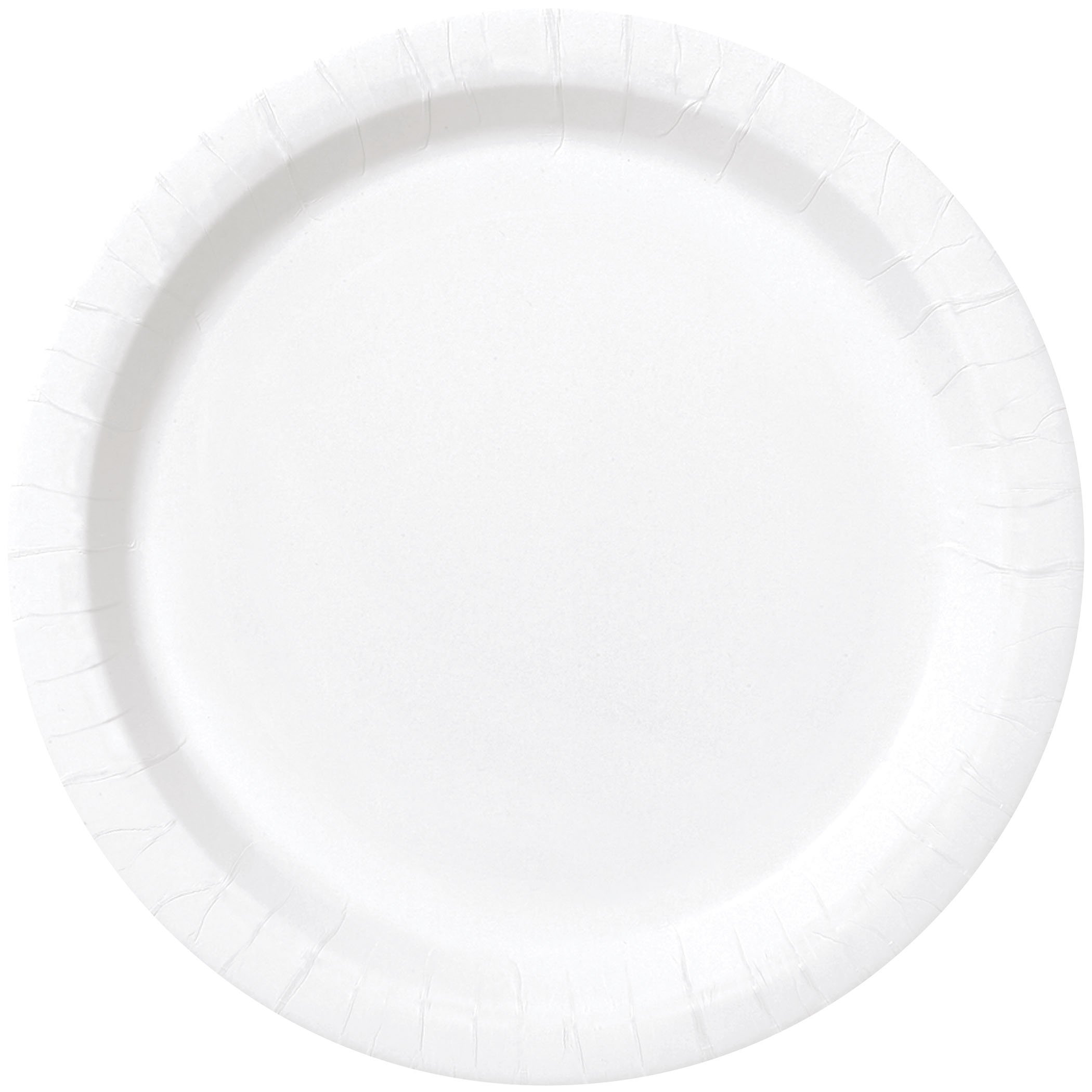 White Solid Round Paper Dessert Plates (17cm) 20 Count - Vibrant Paper Plates for Parties and Events, Perfect for Appetizers, Snacks, and Desserts