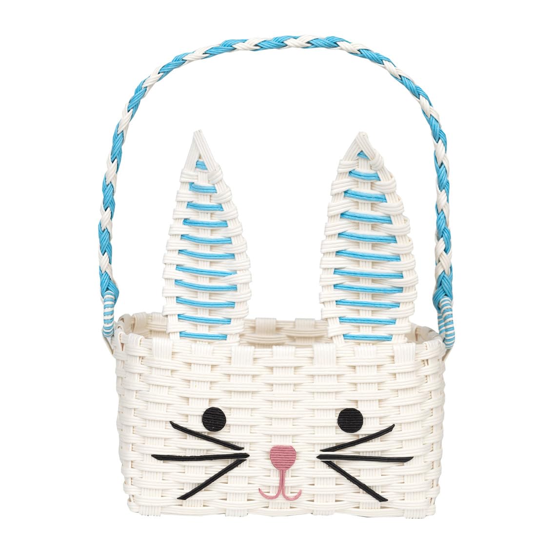 Bunny Shaped Easter Egg Basket for Kids featuring a Cute Rabbit Face