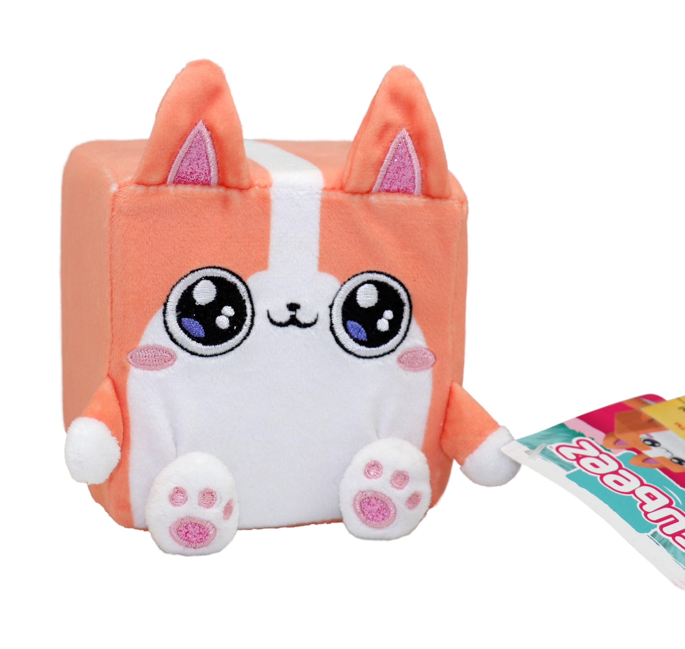 Cubeez Plush Corgi 10cm – Stackable Squishy Memory Foam Soft Toy, Fun Collectible with Quirky Characters, Collect All 12 for Stacks of Fun, 10x10x10cm, Suitable from Birth