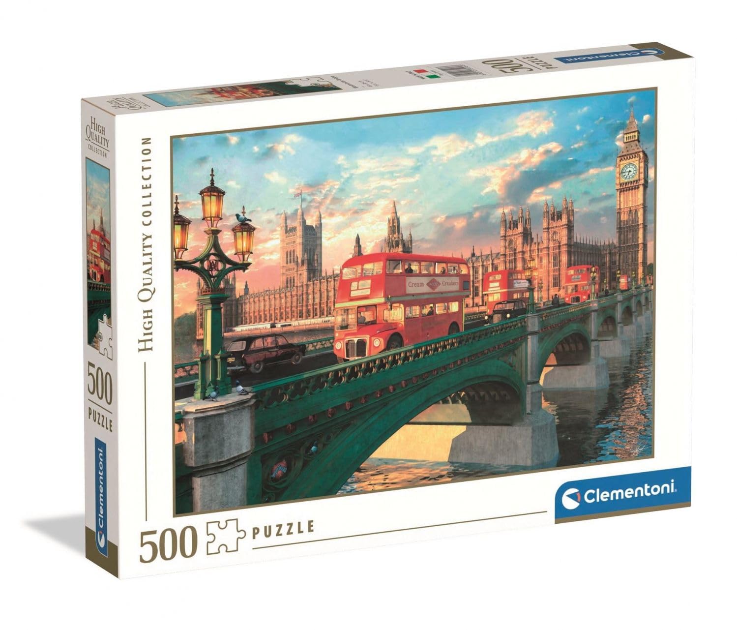 Clementoni - 35569 500 Piece Jigsaw Puzzle for Adults and Teenagers, Westminster Bridge Collection, Gift Idea for Men and Women, Made in Italy, 49 x 36 cm