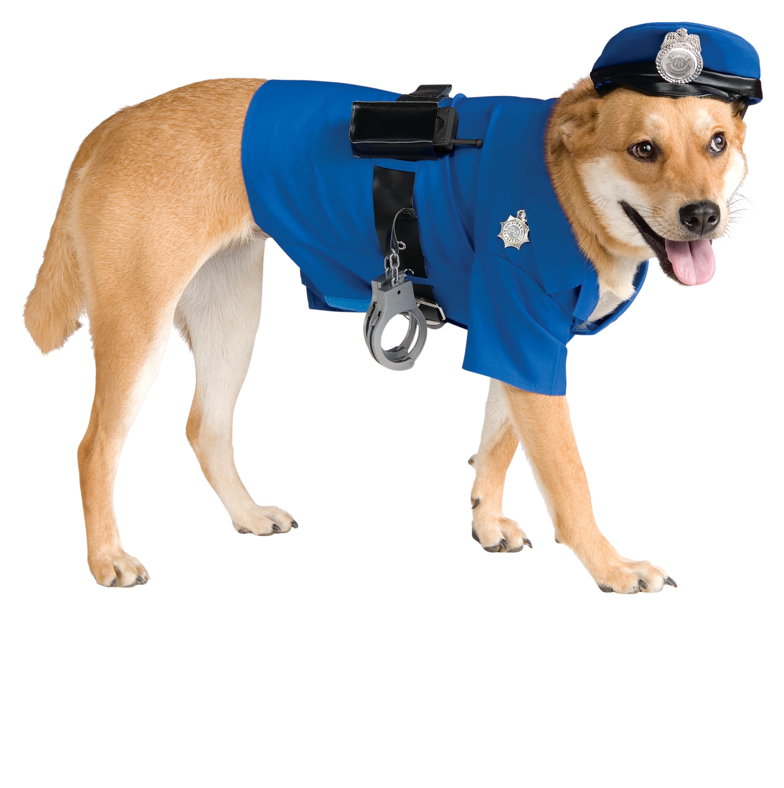 Rubies 885945X Official Pet Dog Police Costume, Blue, X-Large Halloween Halloween