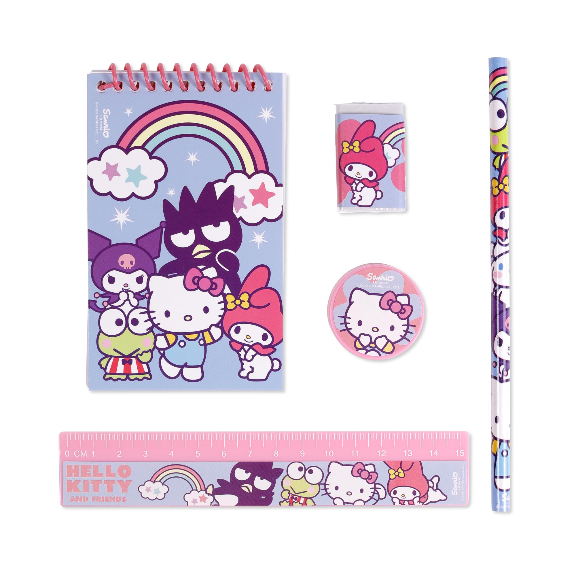 KIDS EUROSWAN SL 5PCS STATIONERY SET HELLO KITTY AND FRIENDS