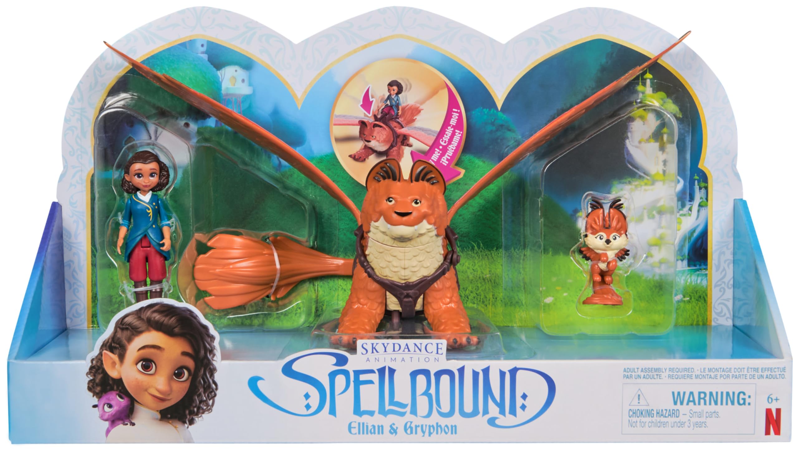 Spellbound, Ellian 9-centimetre Doll, Deluxe Gryphon & Cub Collectible Action Figures Pack, from the NETFLIX Movie, Kids’ Toys for Girls & Boys Aged 6+