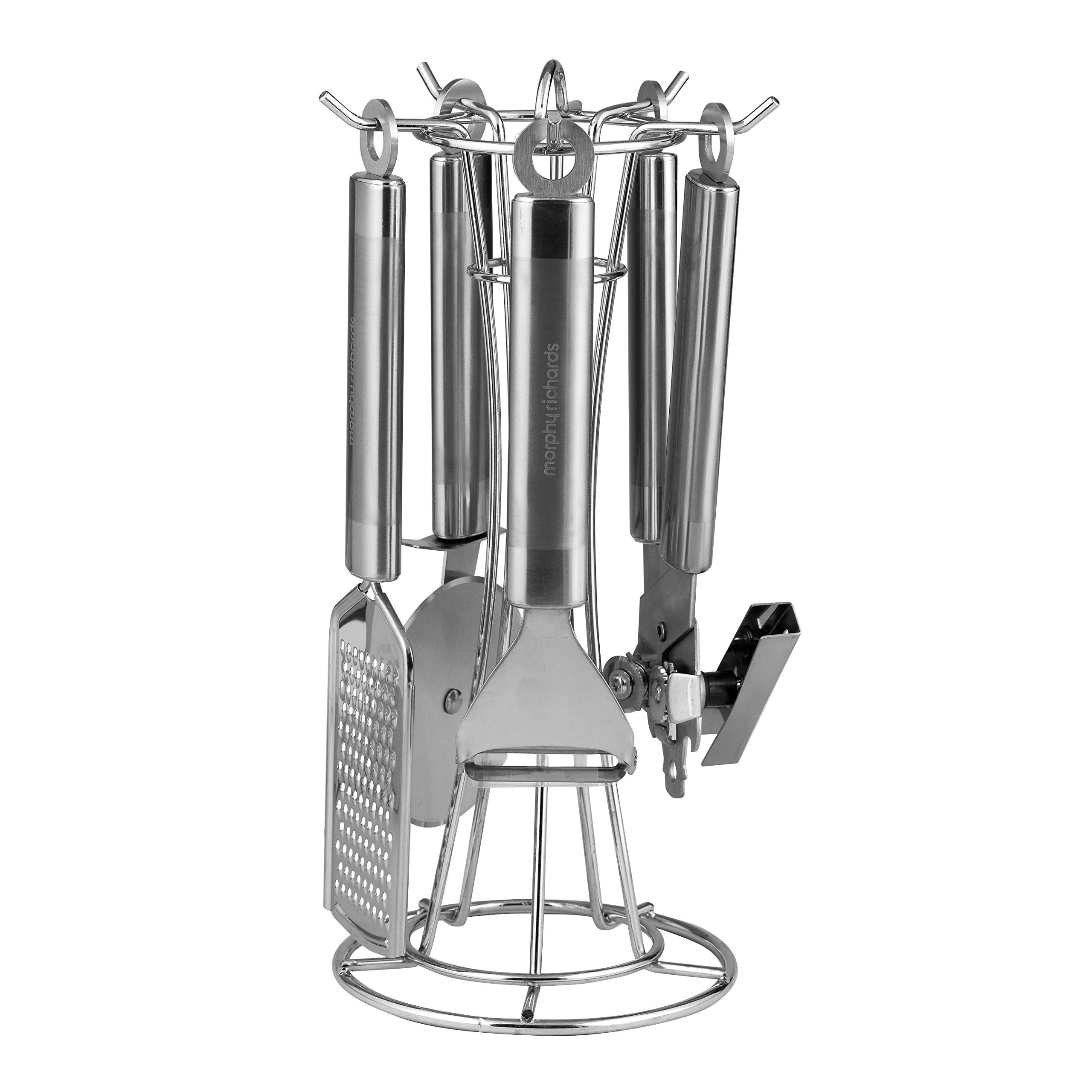 Morphy Richards Kitchen Utensils Set, Accents Range, Kitchen Gadget Set, Stainless Steel, Silver, 4-Piece