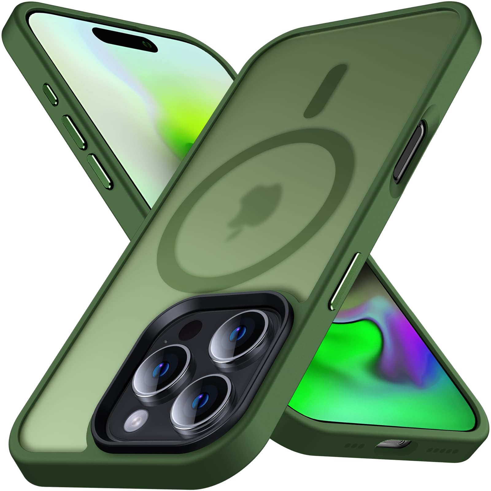 Anqrp Designed for iPhone 16 Pro Magnetic Case, [Support Magsafe] [Fast Charging] Super Soft Silicone Slim Phone Case Cover Compatible with iPhone 16 Pro 6.3", Green