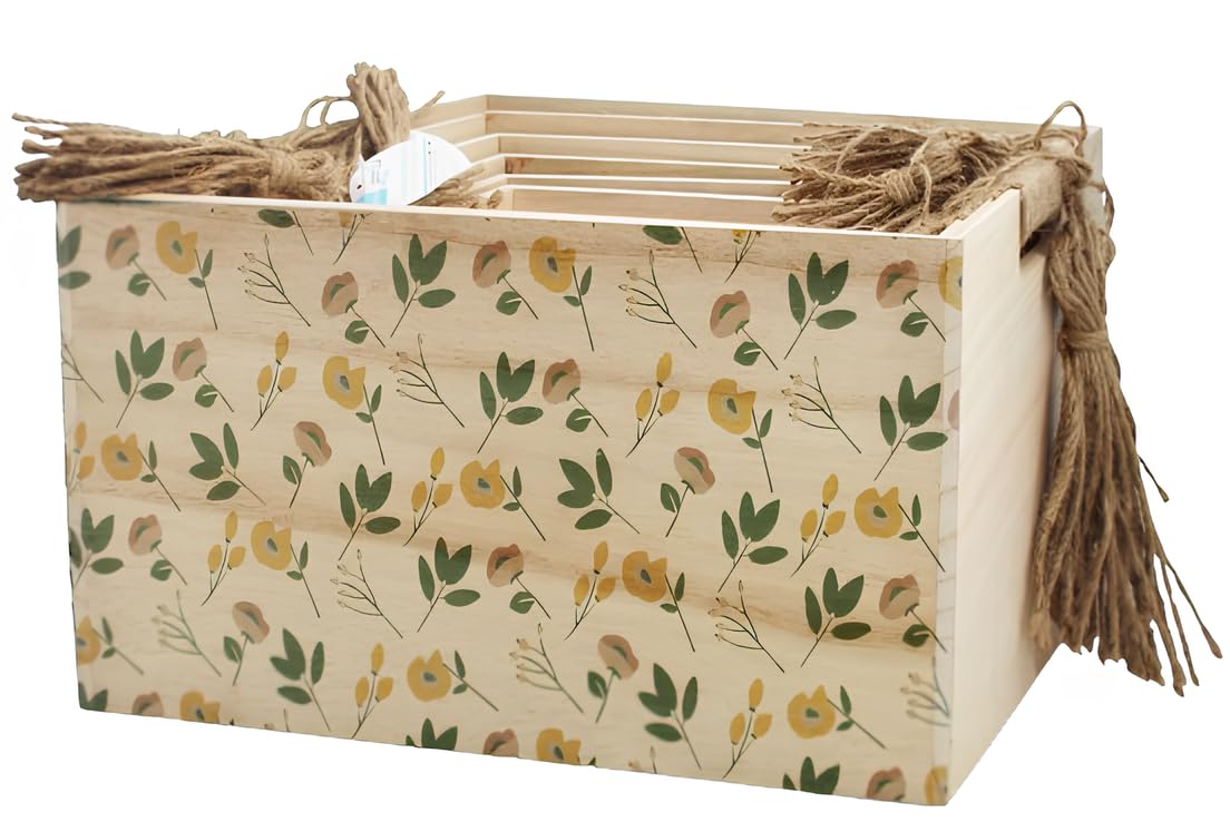 FORNOR 28223 WOOD BOX FLOWERS X6 25x15x12cm/40x3