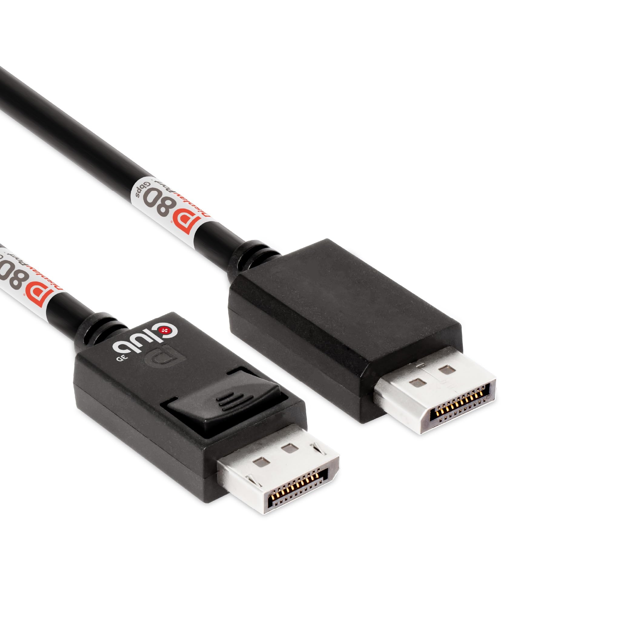 Club 3D CAC-1092 DisplayPort™ 2.1 Bi-Directional VESA DP80 Certified Cable 4K240Hz, 8K60Hz or 10K60Hz M/M 1.6m