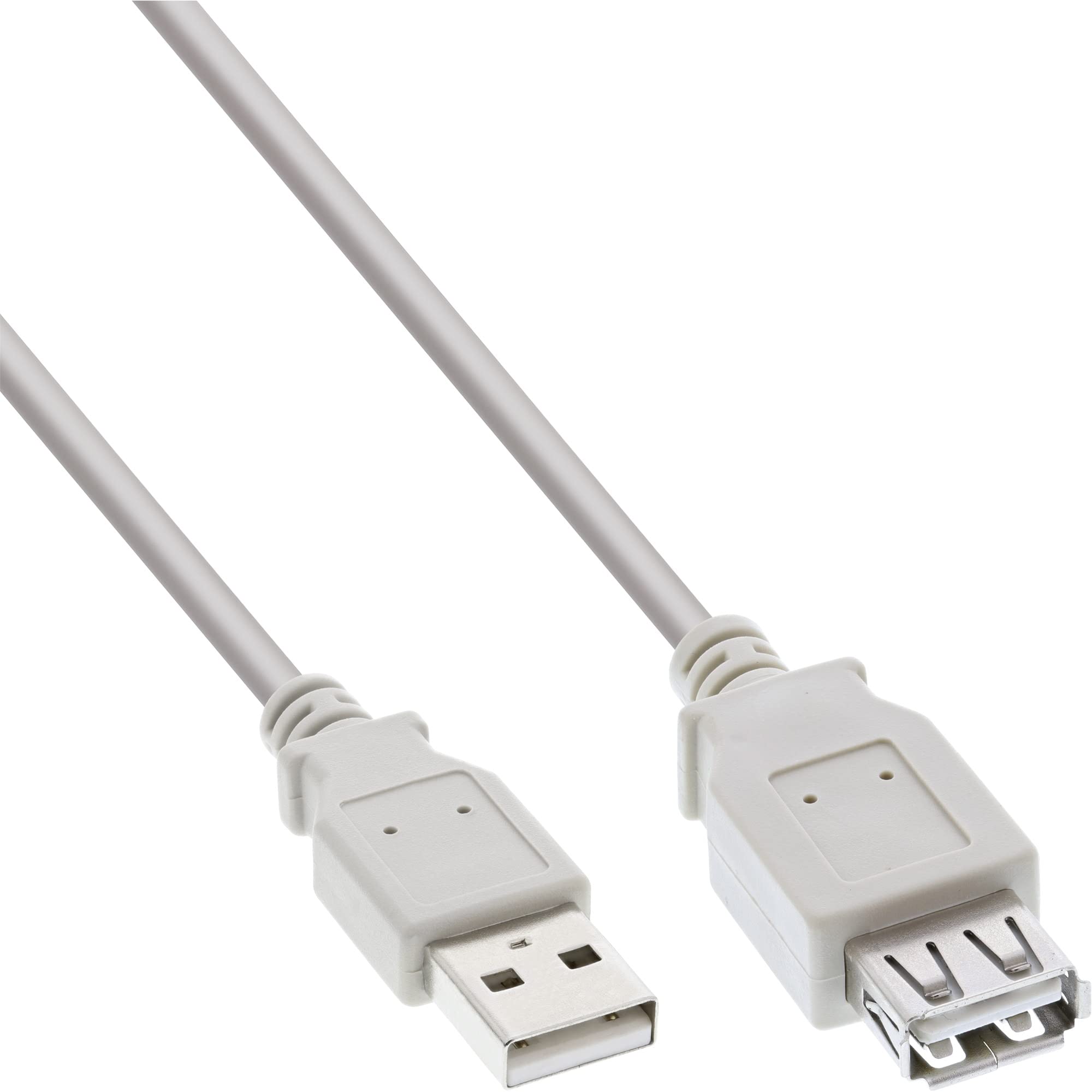 InLine 34650X USB 2.0 Extension Male/Female Type A Beige/Grey 0.5 m