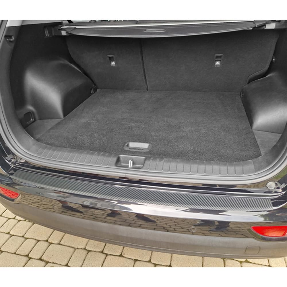 MAX6 Custom-fit Rear bumper protection film compatible with Volkswagen Caddy 2004-2015 & FL 2015-2020 (for painted bumpers) - Carbon-look