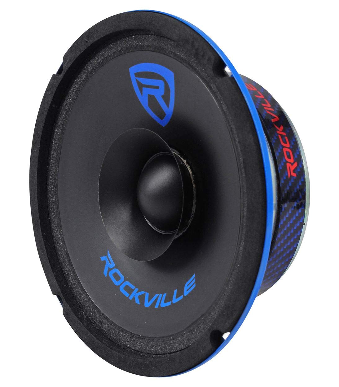 Rockville RM64SP Mid-Range Car Speaker, 6.5”, 120W, 4 Ohm, Dual Cone, Kevlar, Foam Suspension, Bullet Phase Plug, CEA Compliant, Perfect for Car Audio