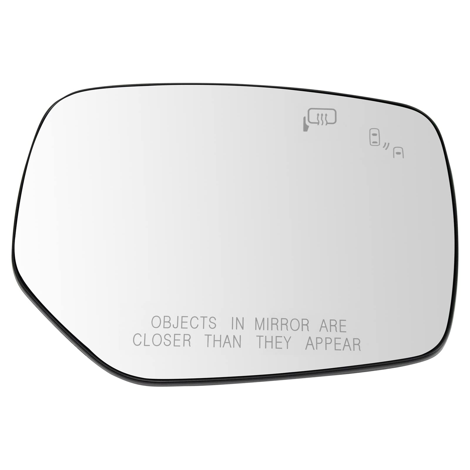 TRQ Mirror Glass Heated Blind Spot RH Side for Subaru Legacy Outback WRX
