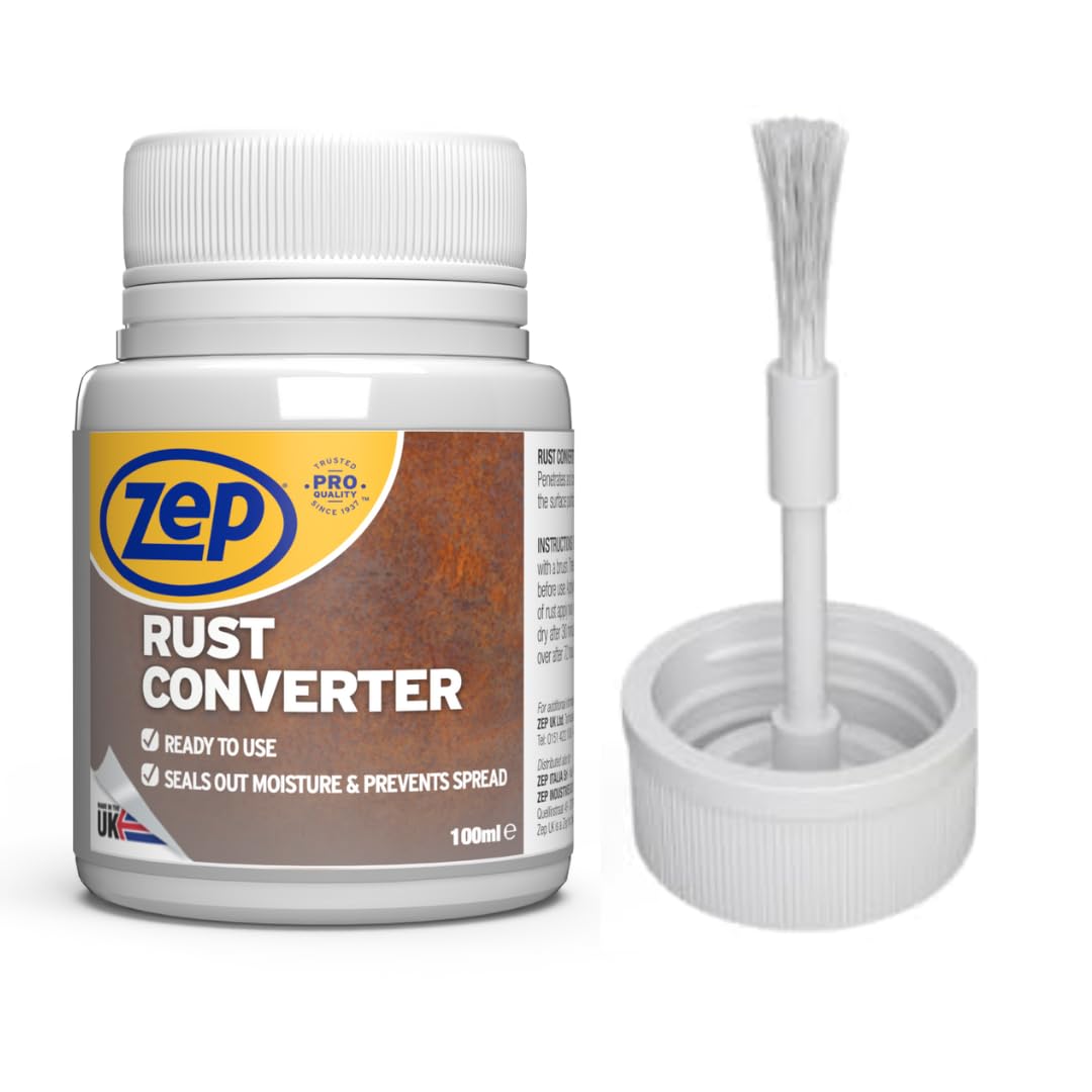 Zep Rust Converter and neutraliser with a brush for easy application | Rust inhibitor | Rust converter for cars | Rust converter for metal | Car rust treatment (Rust Converter)