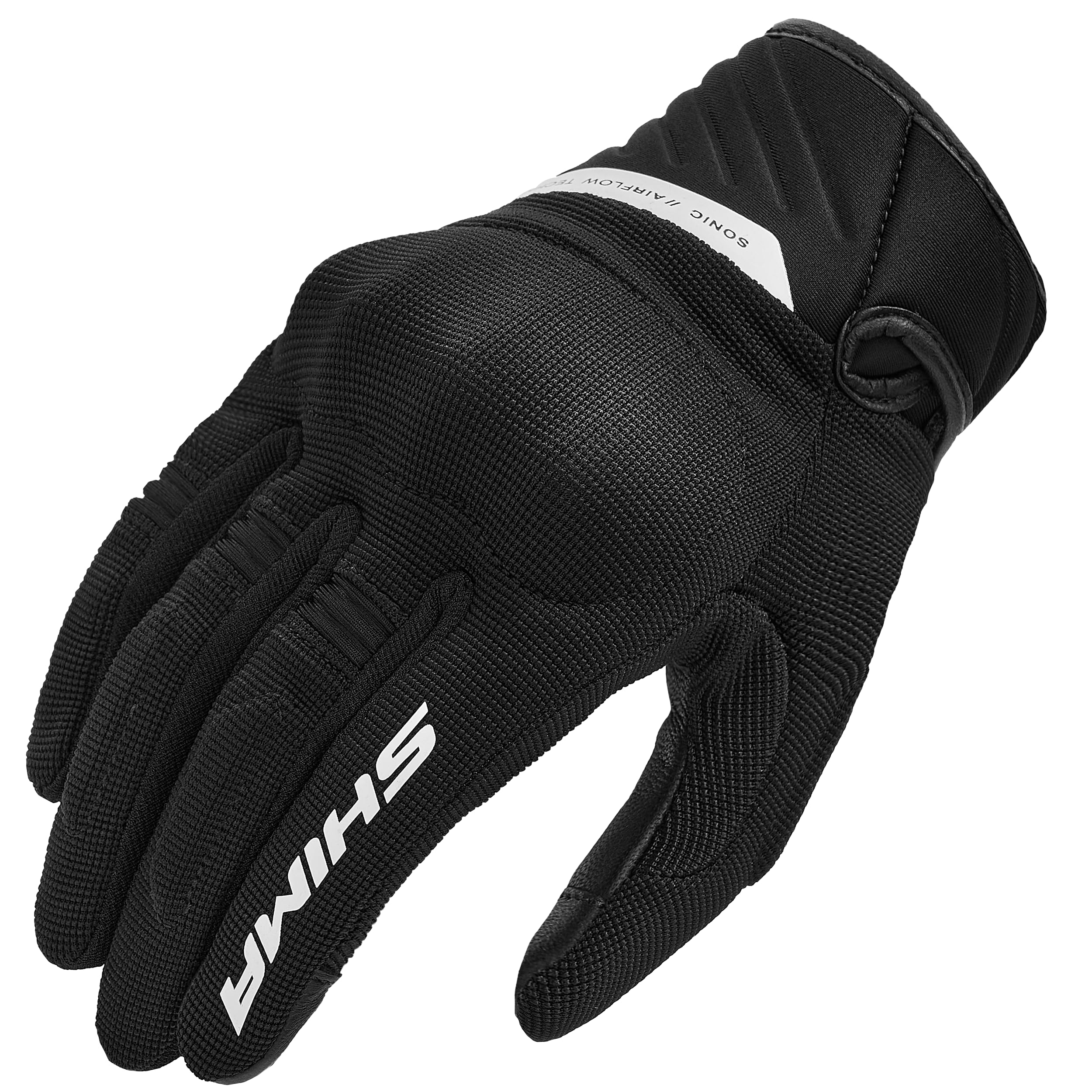 SHIMA SONIC Motorbike Gloves Women Textile Leather Short Summer Biker Armoured Protectors Motorcycle Perforated Ventilated Touchscreen Motorsport Glove Lightweight Motocross (Womens, White, XL)