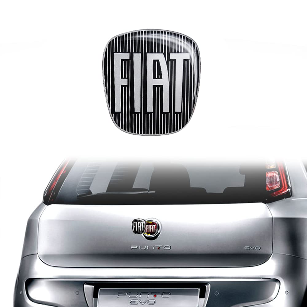 Fiat 14186G 3D Sticker Logo Black for Punto Evo Rear