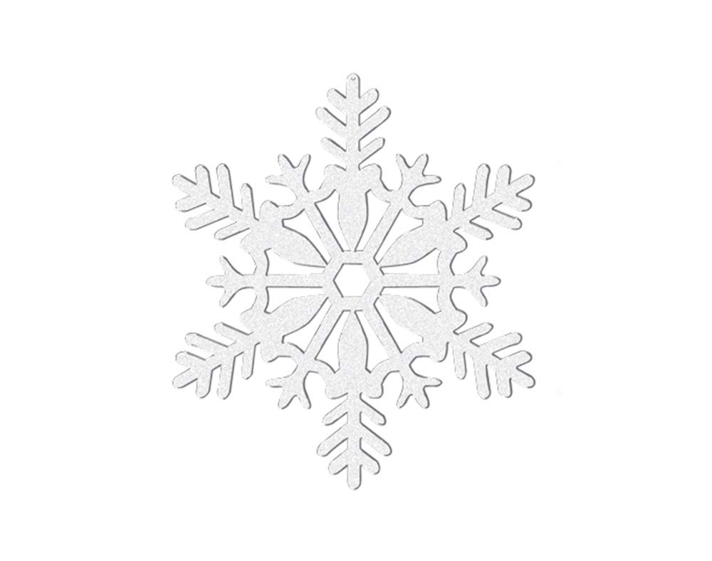 Amscan 191360 Dec 10Cm Glitter:Snowflake Wht