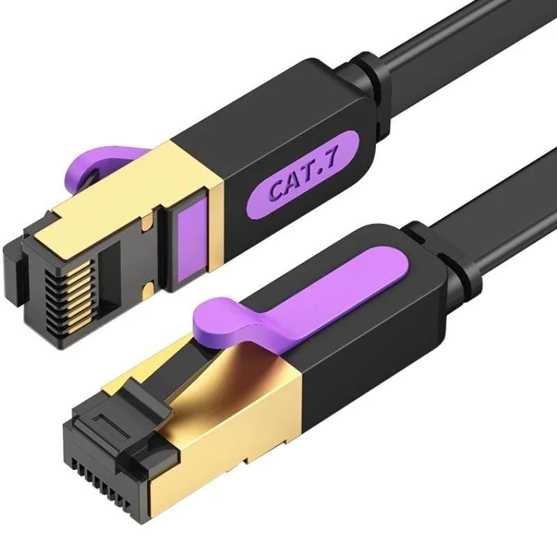 Velocraze Network Cable - RJ45 Cat.7 STP, AWG30, 5 m, Black, Ideal for fast and secure connections in High Speed Networks.