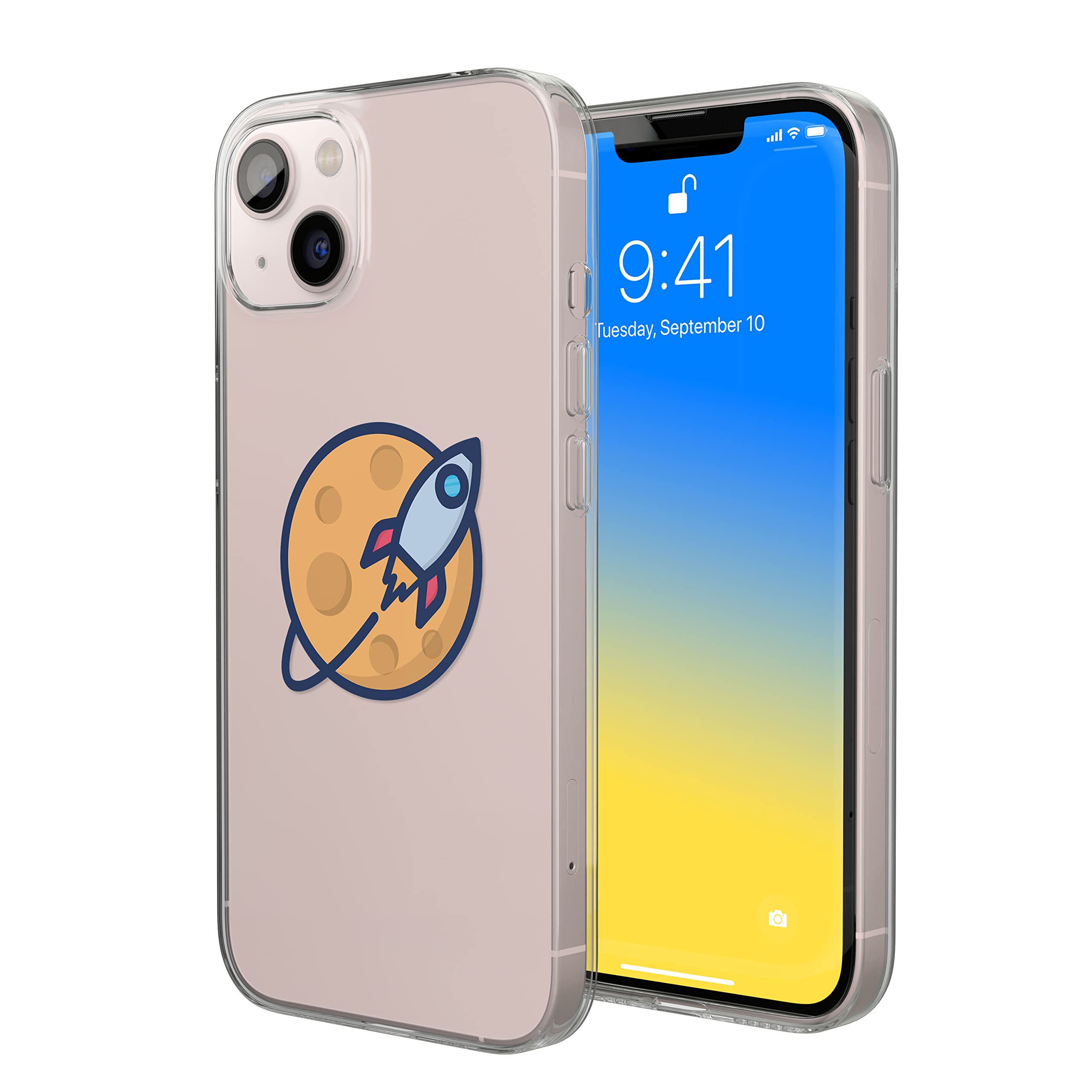 Bonateks, Digital Printed Case Compatible with iPhone 14, Mobile Phone Case, Protective Case, Shockproof, Silicone, Flexible, Transparent Mobile Phone Case