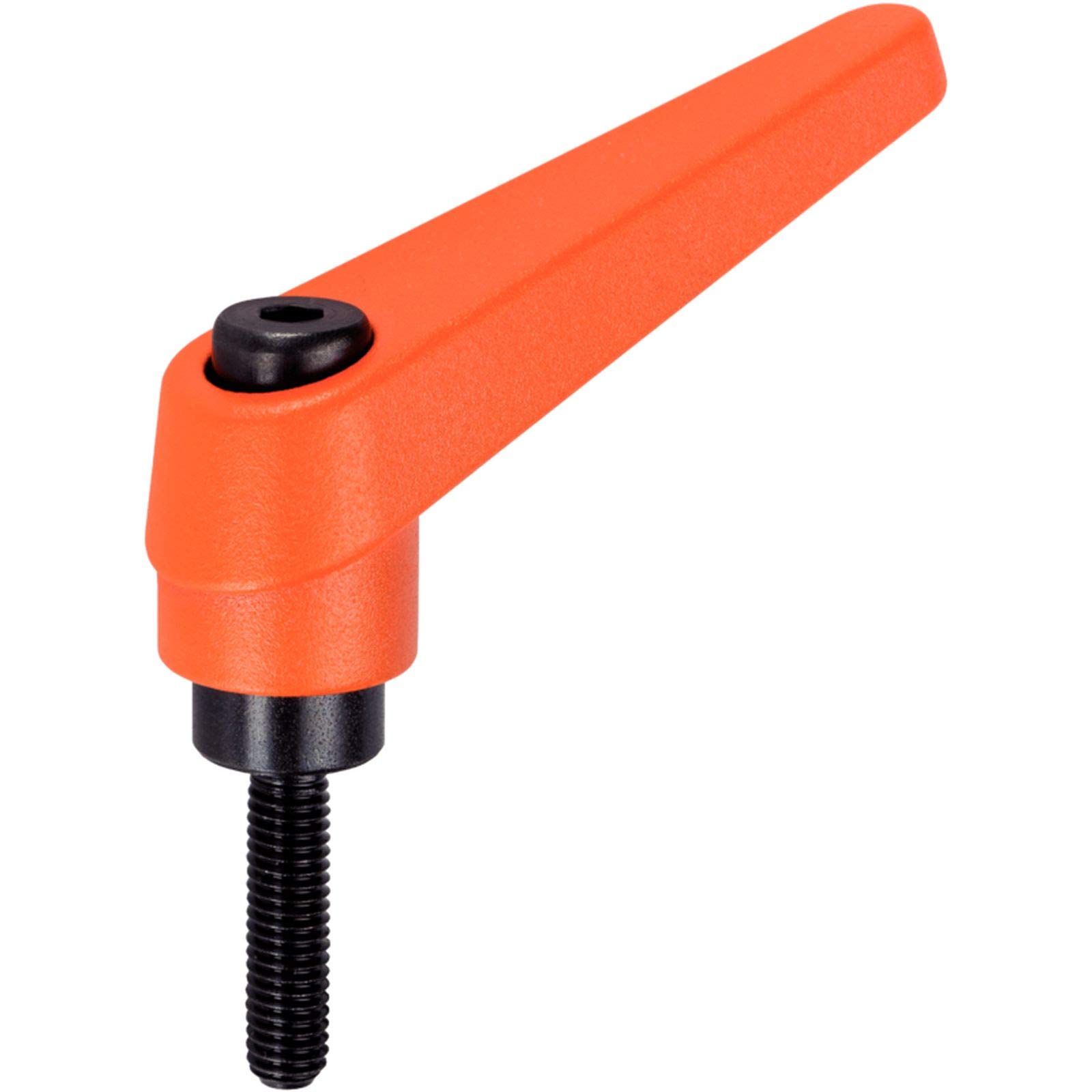 HALDER 24400.0451 Adjustable Clamping levers, Orange, d1=22 mm / d2=M10 / l1=25 mm