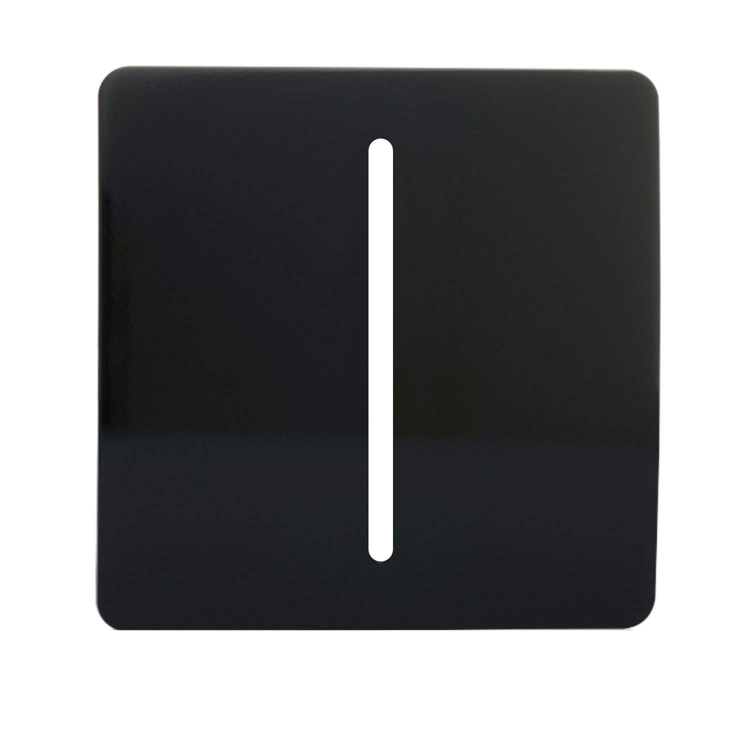 Trendi Spare Plate for 1 Gang 2 Way Artistic Modern Glossy 10 A Rocker Tactile Light Switch Glossy Black