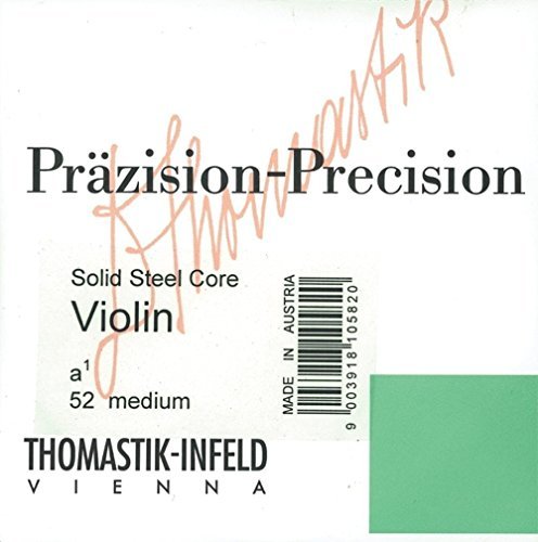 Thomastik 633985 Saiten für Violine Präzision Stahl Vollkern Satz 1/8 Mittel