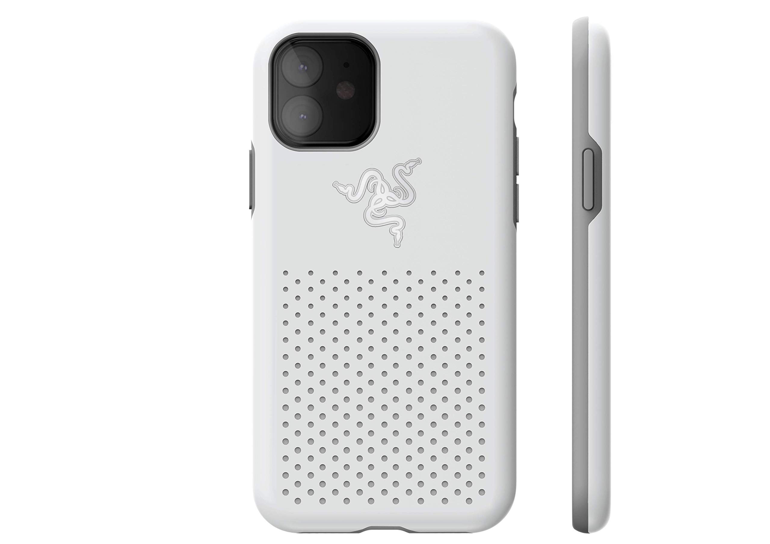 Razer Arctech Pro THS Edition for iPhone 11 Case: Thermaphene & Venting Performance Cooling - Wireless Charging Compatible - Drop-Test Certified up to 10 ft - Mercury White (RC21-0145TM07-R3M1)