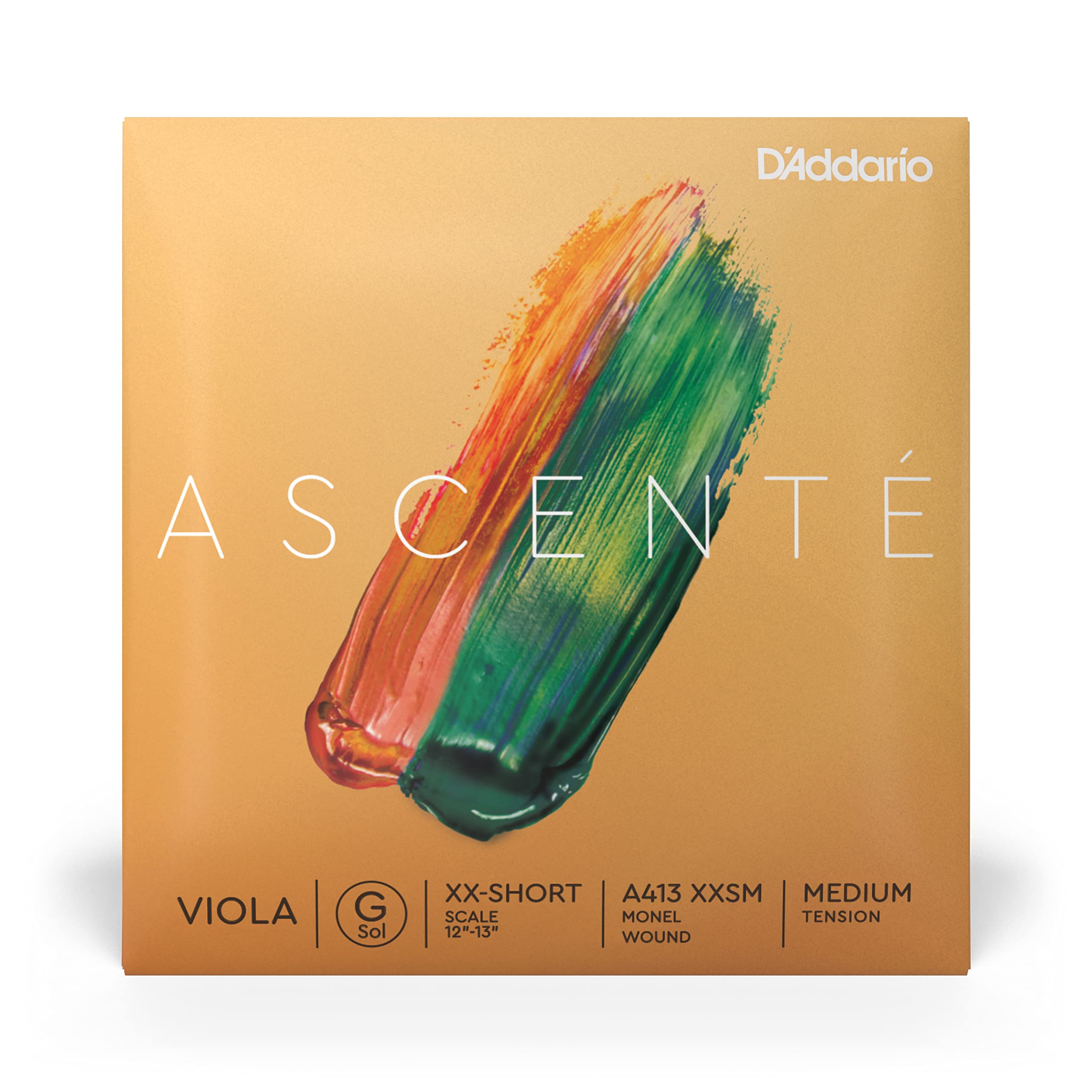 D'Addario Ascenté Viola Strings - A413 XXSM - Medium Tension - G String - Extra-Extra-Short Scale