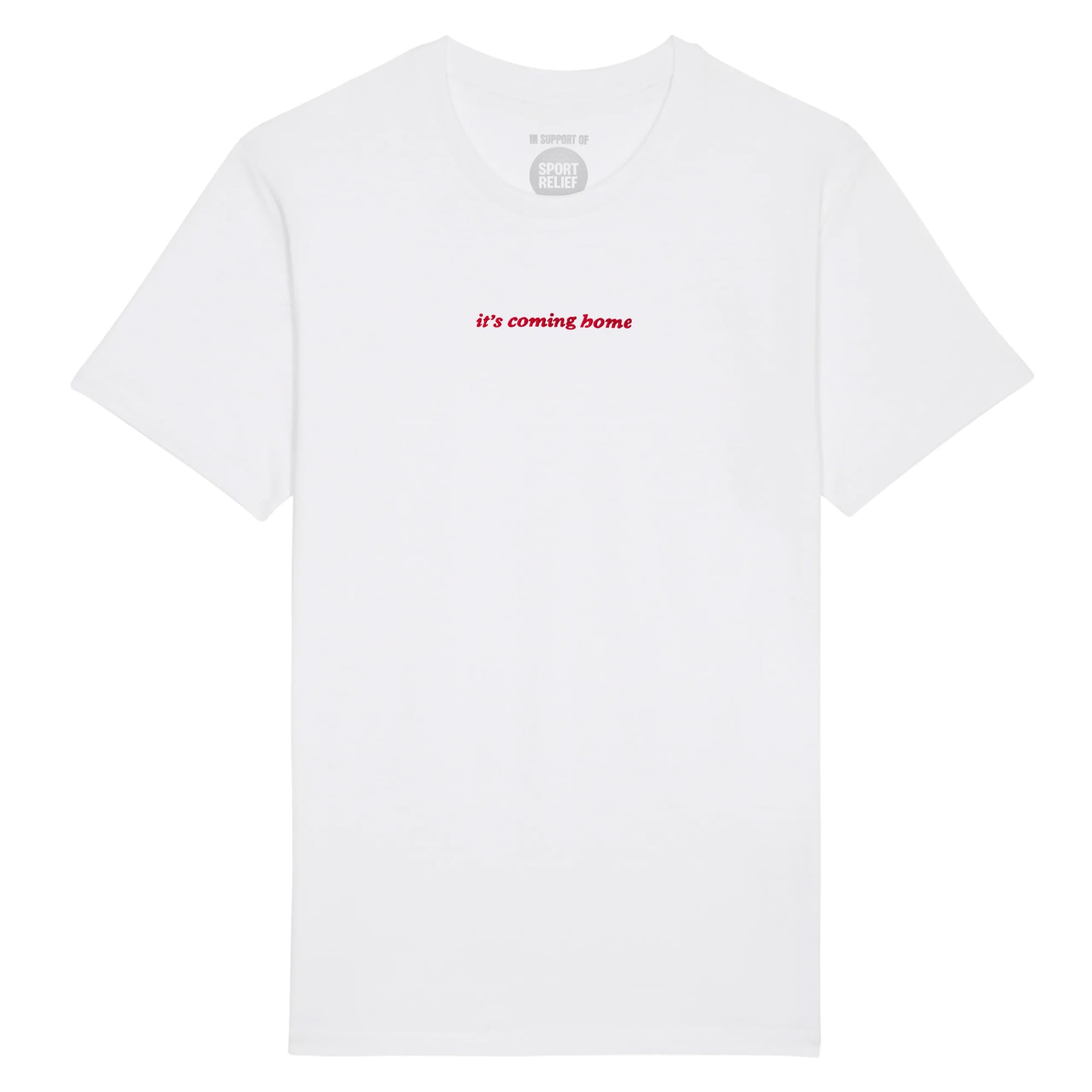 Sport Relief Unisex It's Coming Home in Support of White T-Shirt, White, S EU