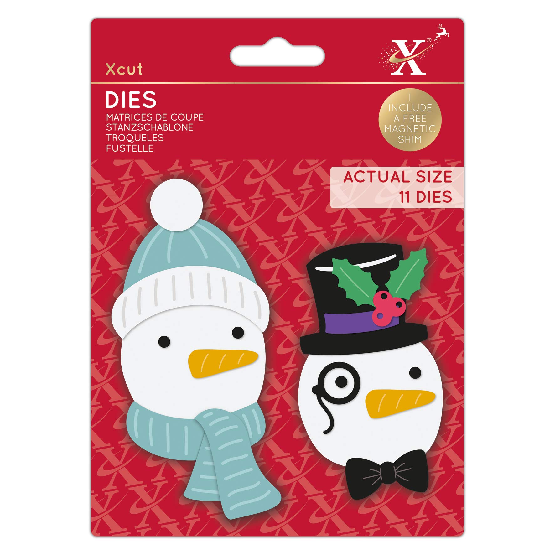 Xcut Dies, Build-A-Snowman, Carbon Steel, Art & Craft, Cutting Tool Supplies, For Beautiful Decoration, Card Making, Gift Tag Wrapping, Scrapbooking, Invitation Making, Crafters Companion