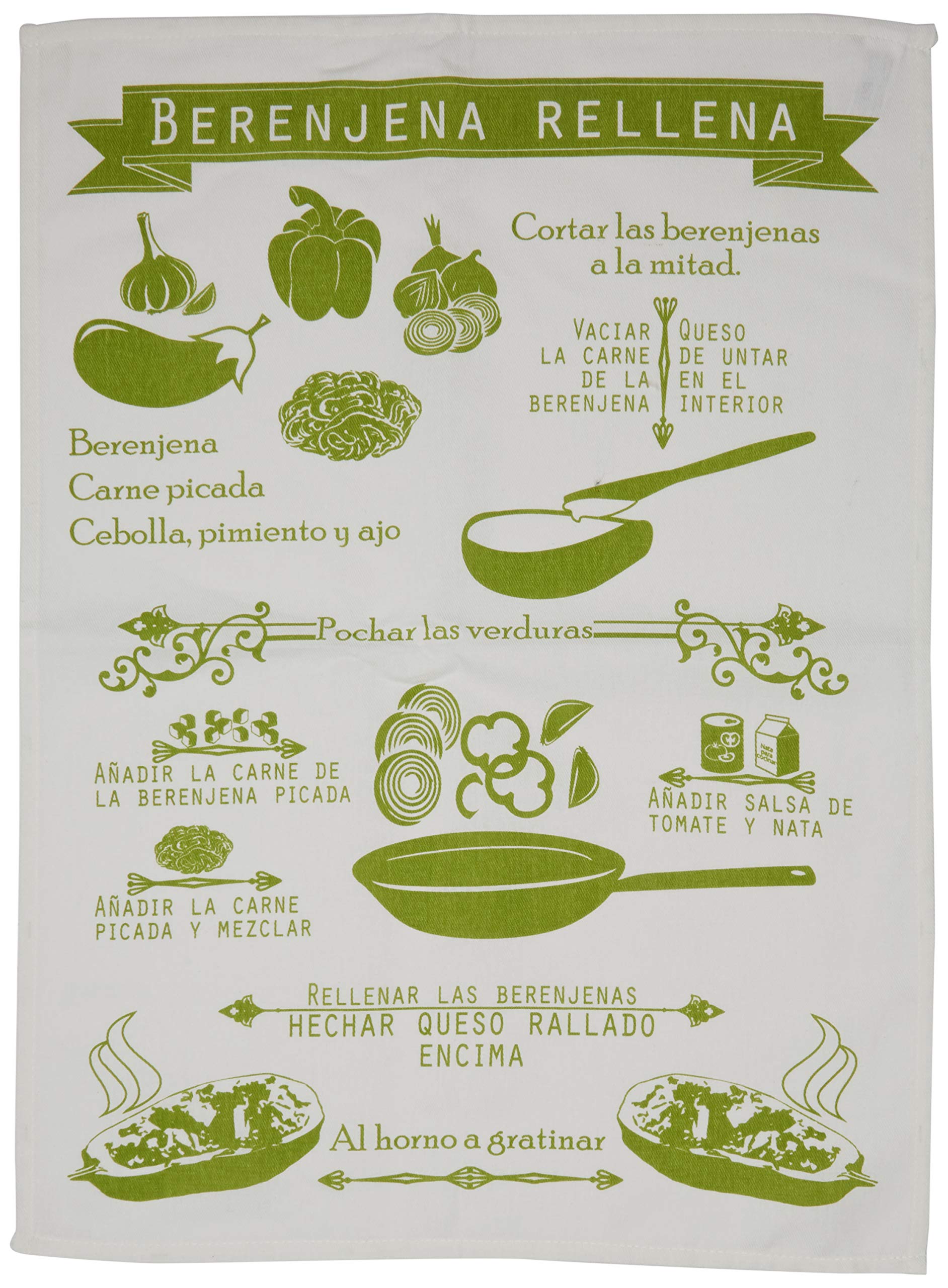 My Home Kitchen Towel BERENJENA Filled Green