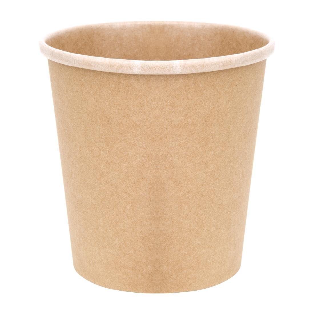 Fiesta Green Recyclable Takeaway Soup Containers 455 ml/16 oz (Pack of 500), Brown, Size: 101(H) x98(Dia) mm, Microwavable, Takeaway Ice Cream Cups, Cardboard Material, FP477