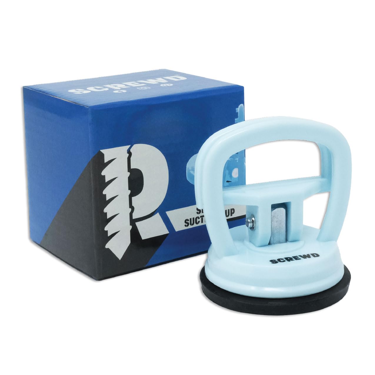 SCREWD Suction Cup Lifter for Carrying Heavy Awkward Items such as Glass, Doors, Windows and Sheet Metal - 55mm diameter - 5kg Pull