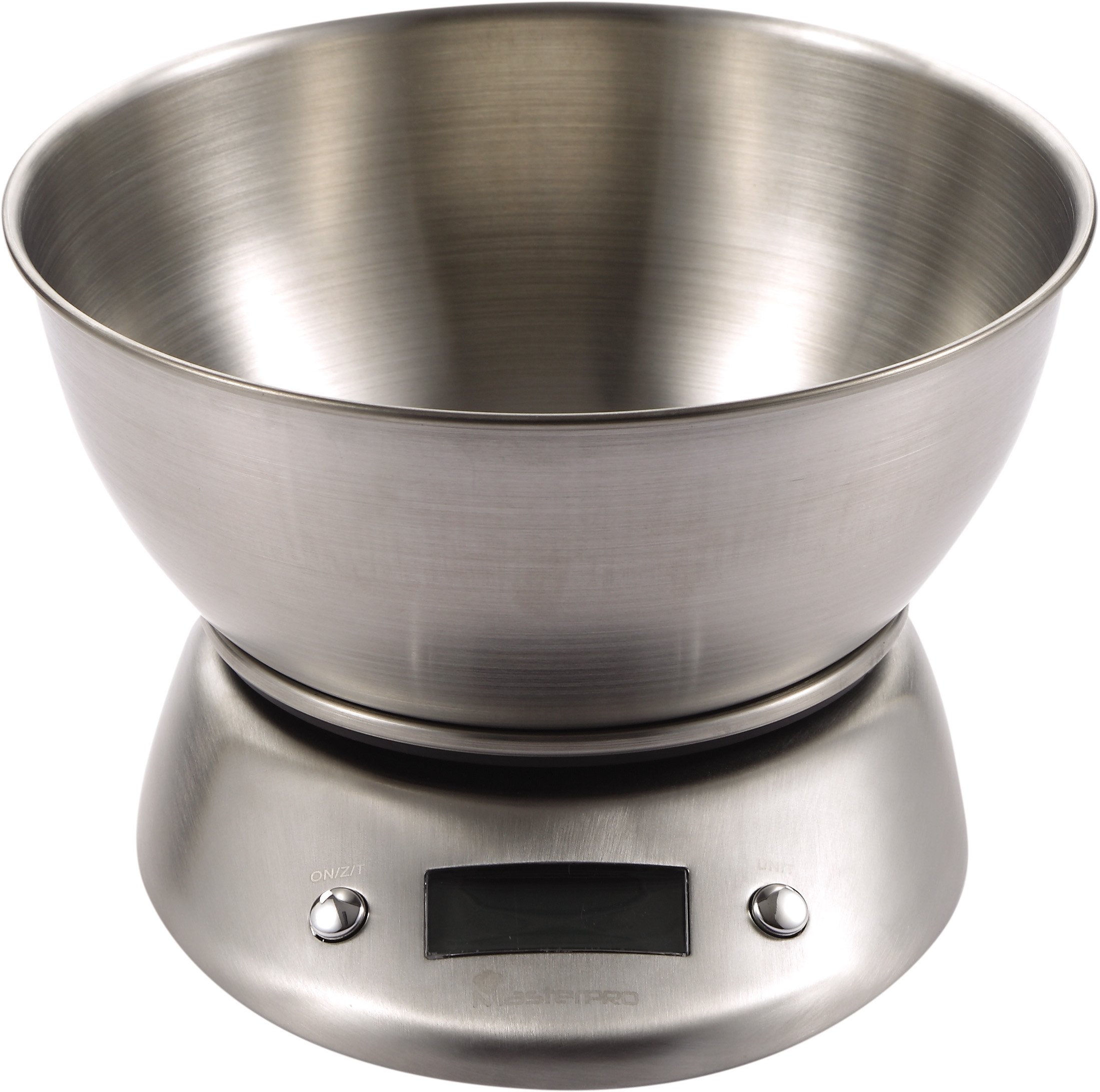 MasterPro BGMP-5650 Foodies Electronic Kitchen Scale, Stainless Steel, Silver