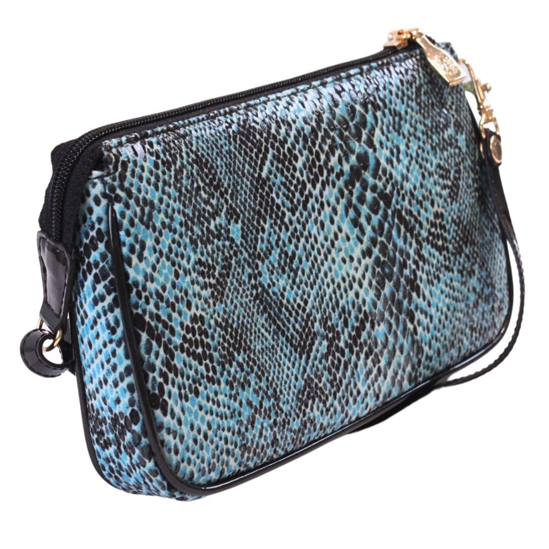 Luigi Women's Clutch – Convertible Wrist Strap, Stylish Synthetic Exterior, Turquoise (Turquoise), 3.5x21x13 cm (W x H x L)