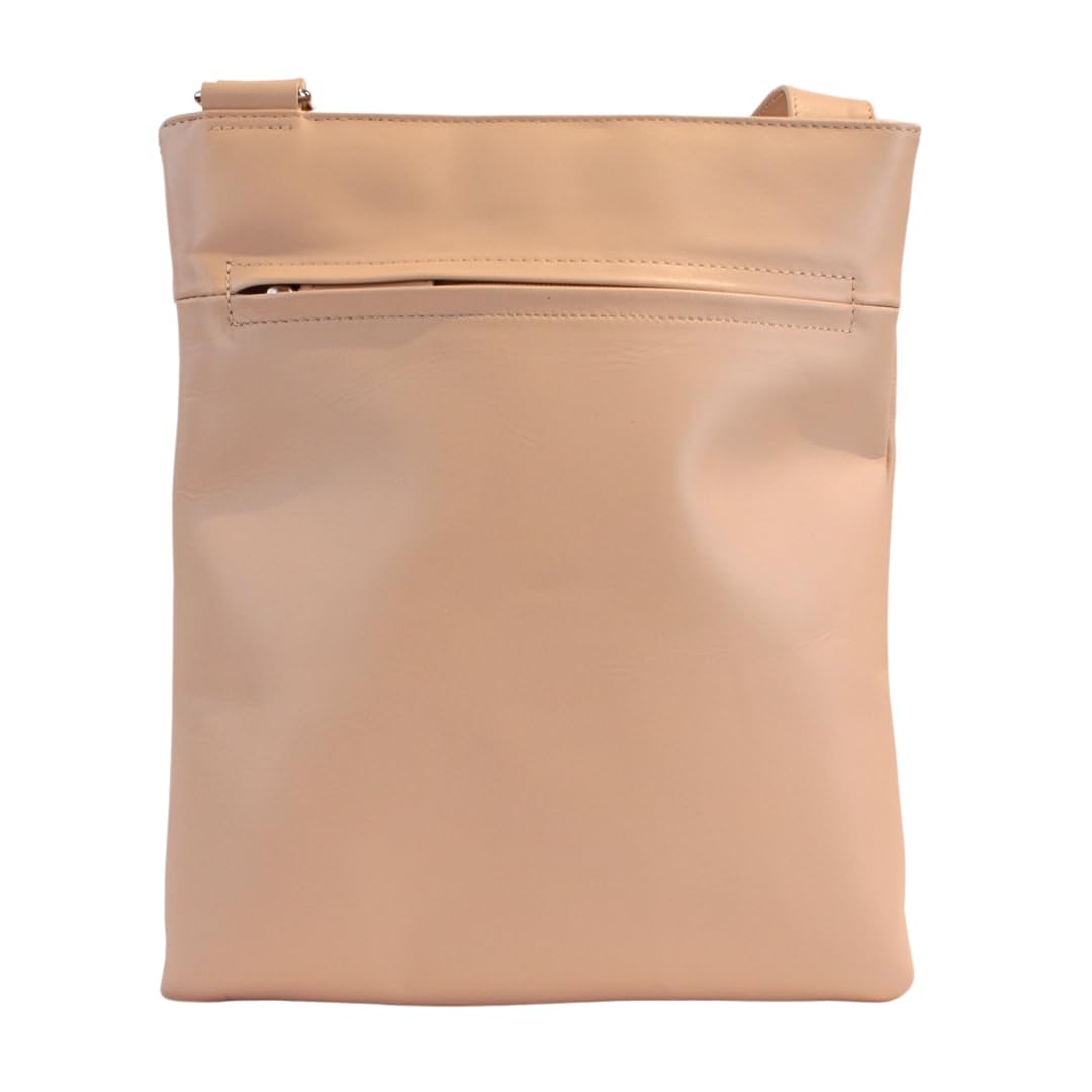 Le Sabbi Women's Cross-Body Bag – Leather, Yellow (Sand), 2.5x31x27 cm (W x H x L)