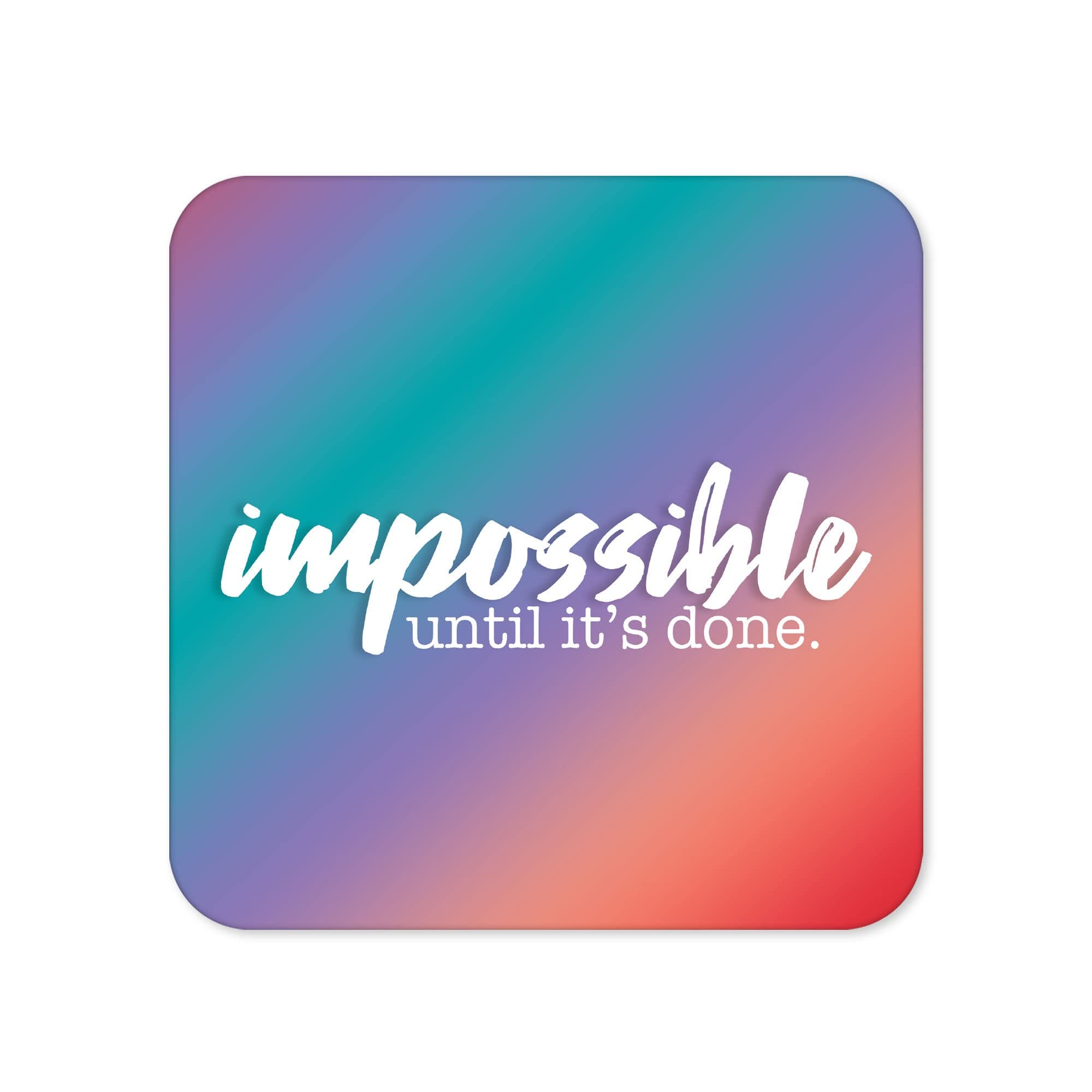 Funny Drinks Coaster | Novelty Office Mug Coasters | Childish Impossible Beer Mat | Sarcastic Home Accessory | Silly Joke Coffee - CC86