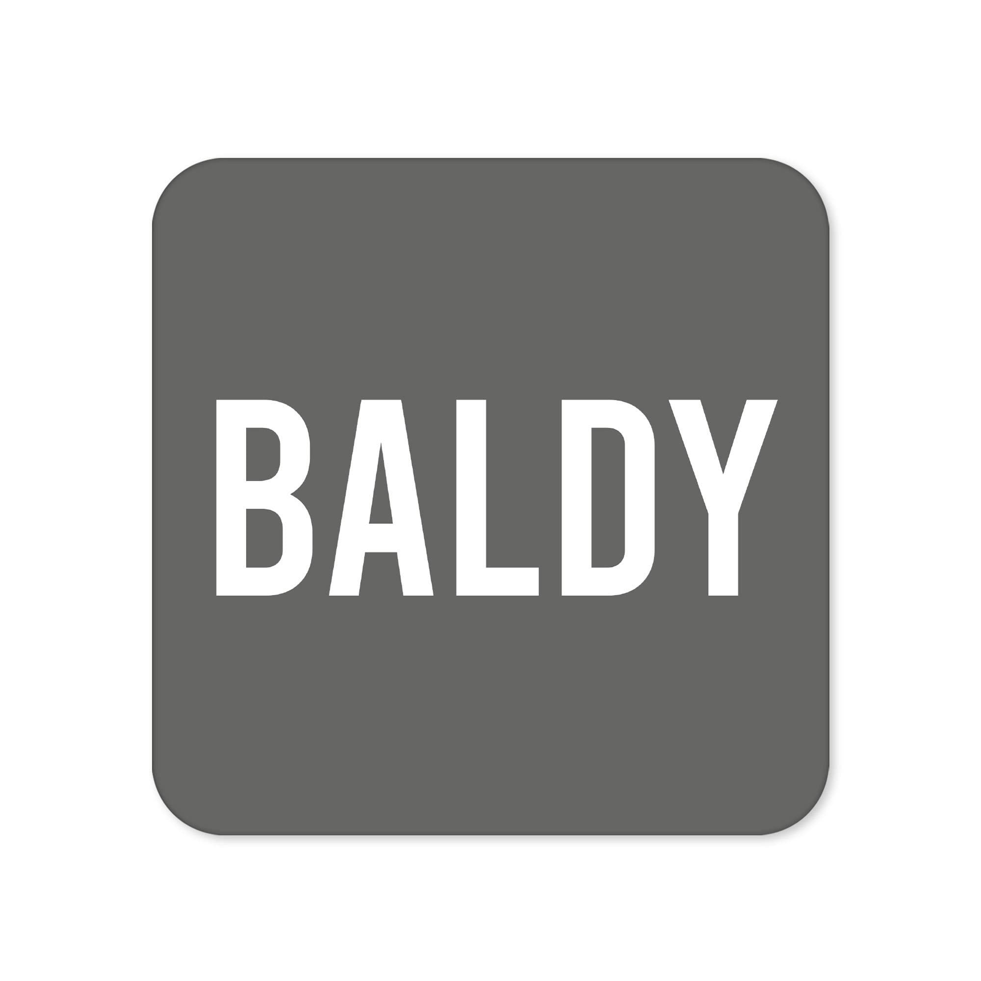 Funny Drinks Coaster | Novelty Office Mug Coasters | Childish Baldy Beer Mat | Sarcastic Home Accessory | Silly Prank Joke Coffee - CC54