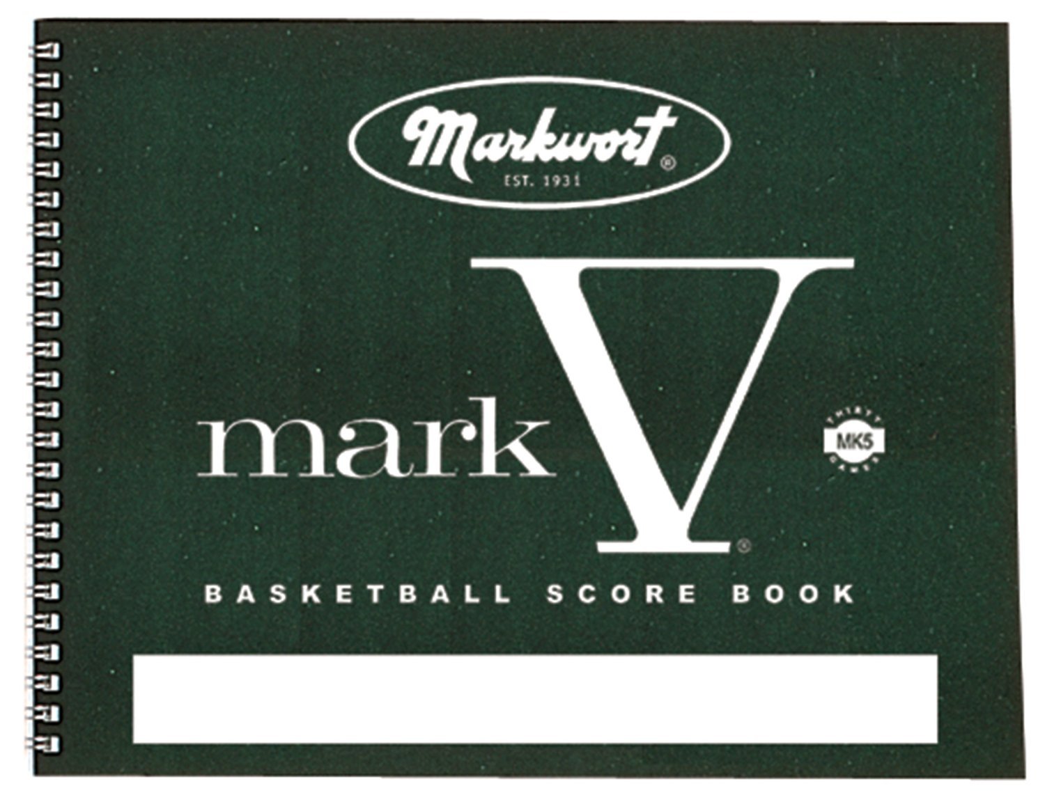 Markwort Mark V Basketball Scorebook 30 Games