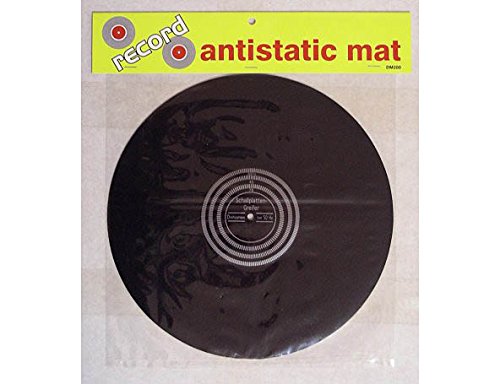 Antistatikmatte aus Filz mit Stroboskop für Plattenspieler - schwarz