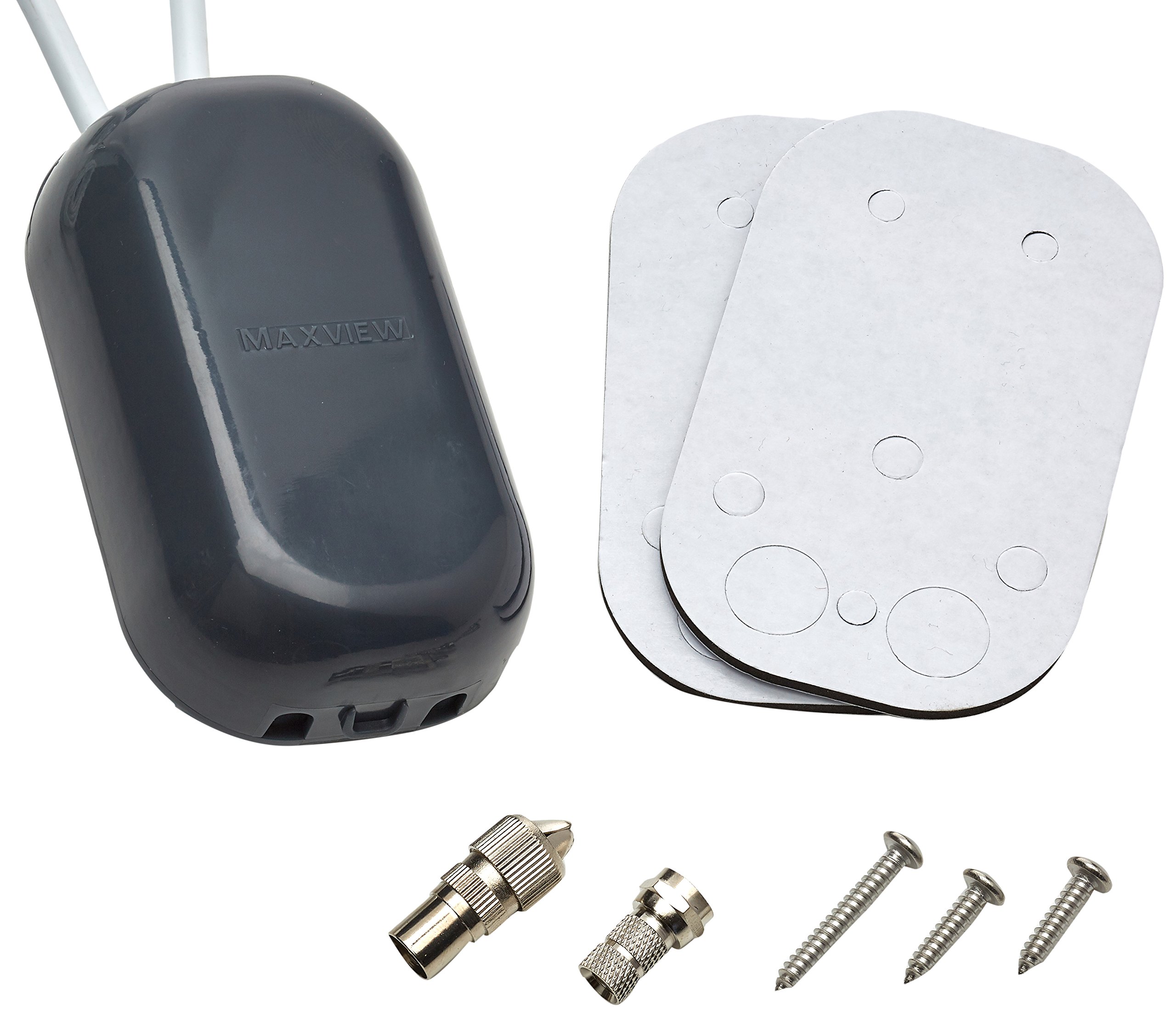 Maxview B2021 Single Weatherproof Outdoor Socket with Coaxial Connection - White