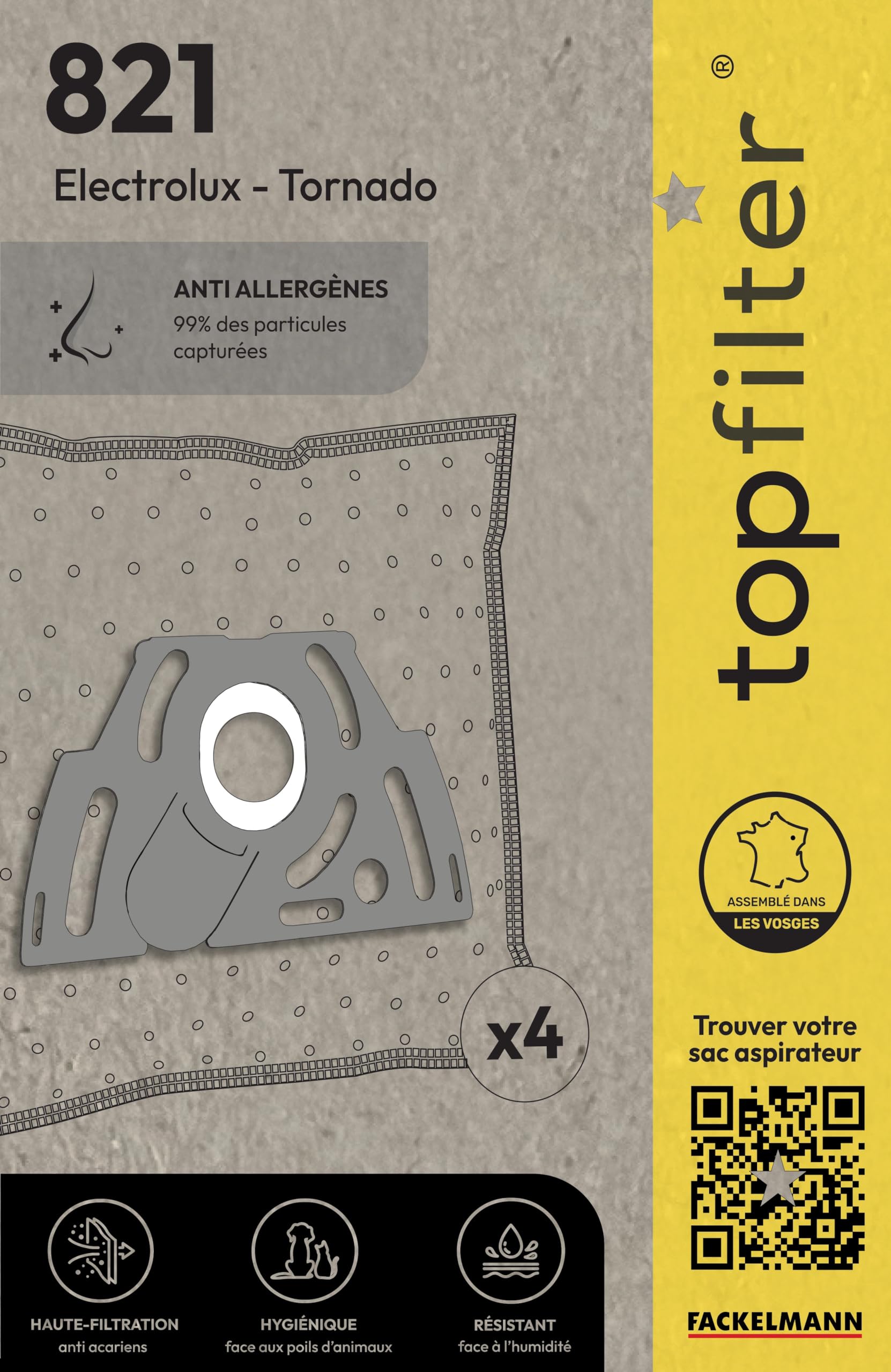 Top Filter 64821 Non-Woven Vacuum Bag 30 x 26 x 0.1cm