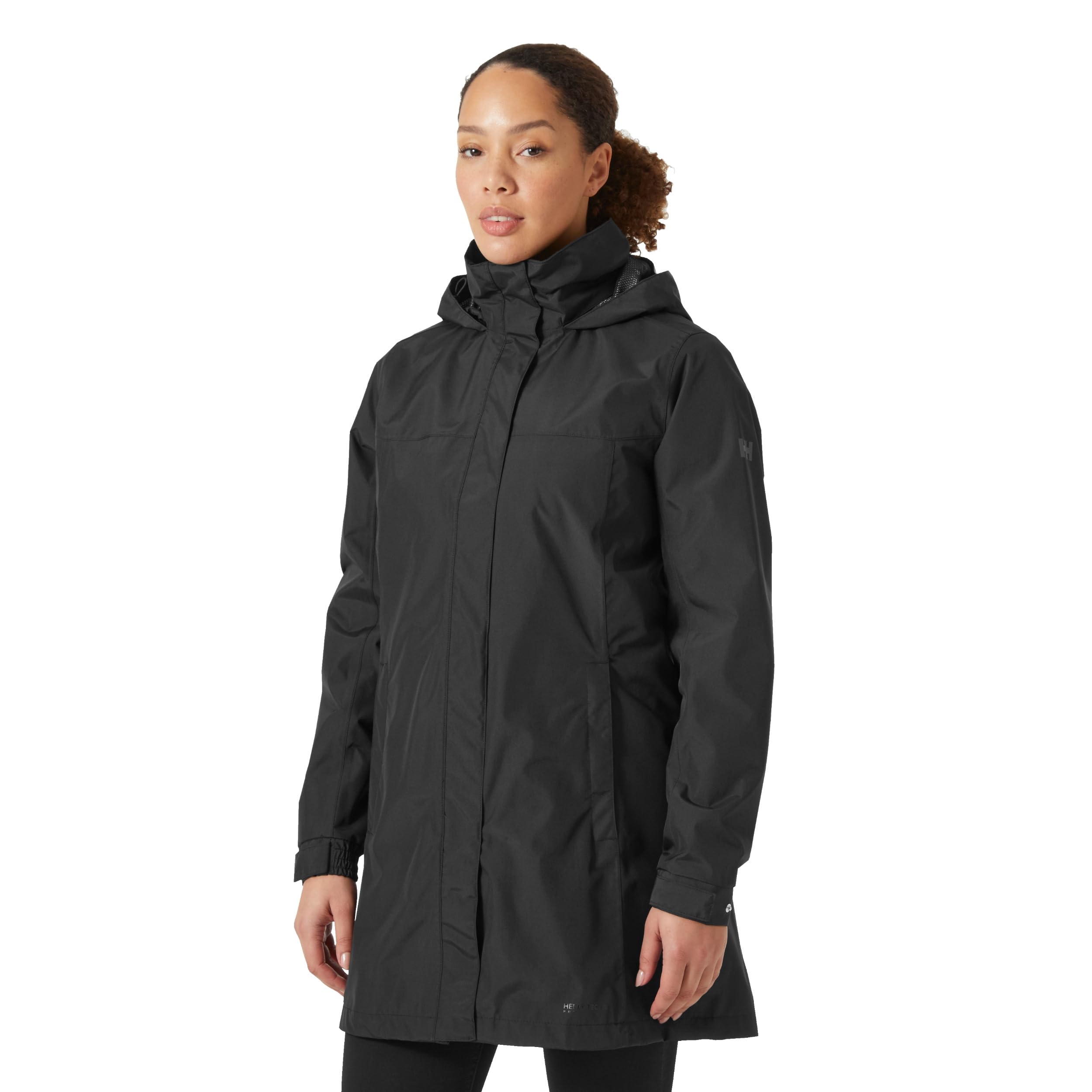 Helly Hansen Women's Aden Long Waterproof Jacket, Black, 3XL
