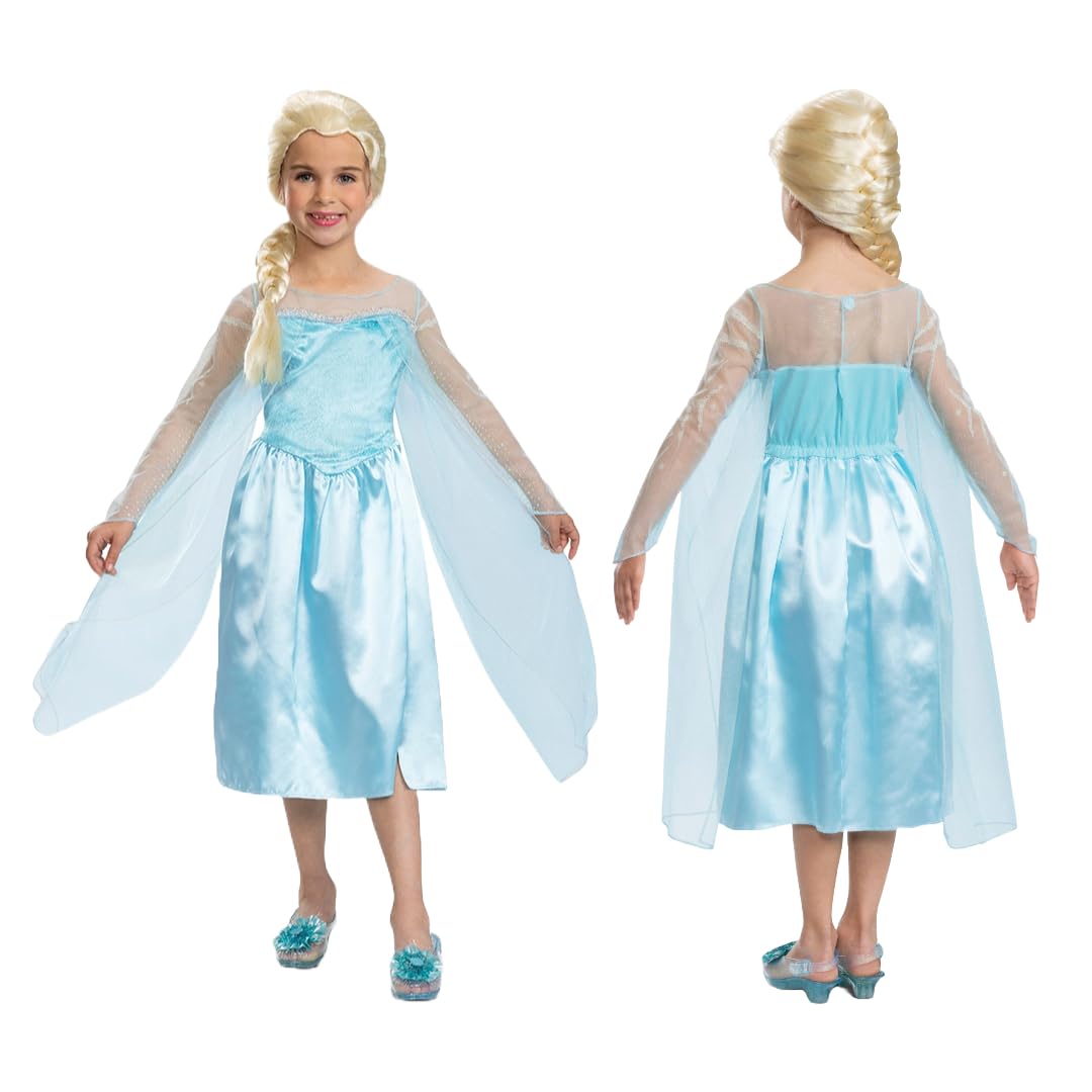 Disguise 129879K-EU-6 Elsa Classic (Eu) Dress Up Costume, Girls, Multi, 7-8 Years