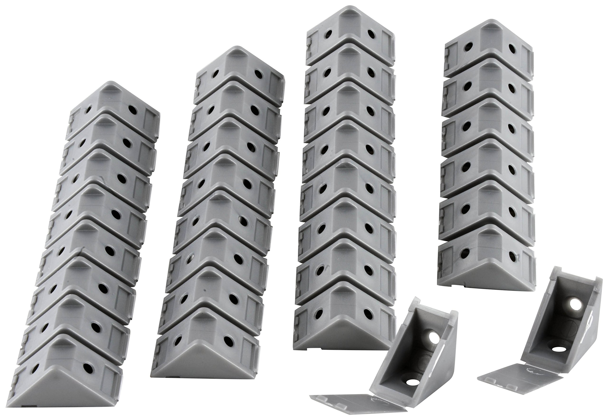 Nordlinger Pro 740057 Set of 32 Mounting Cleats Aluminium Grey