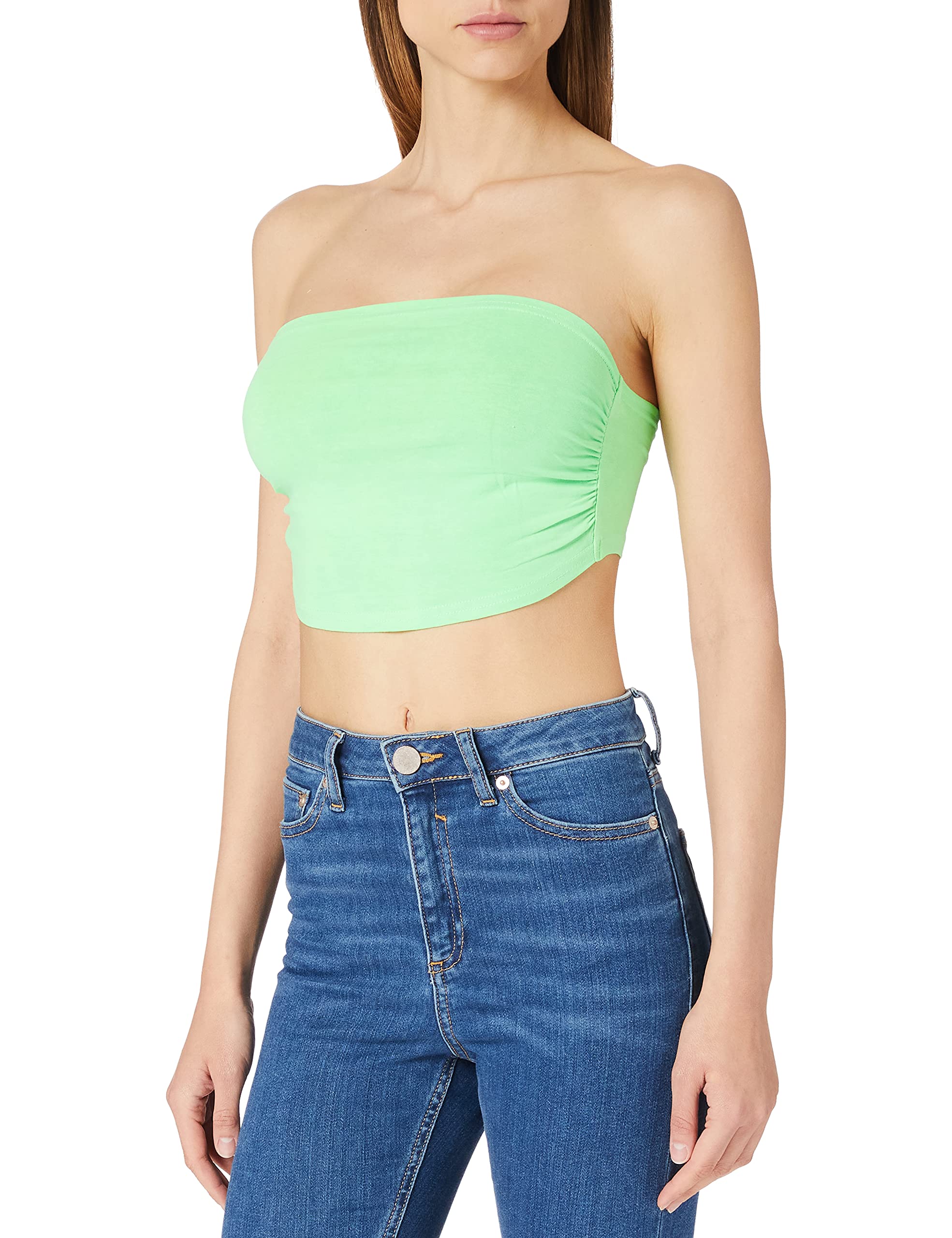 Urban Classics Women's Tb622-ladies Neon Bandeau Top, Neongreen, M