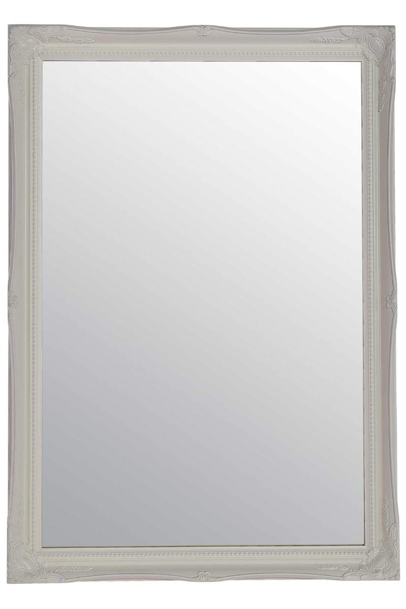 Mirror Large Antique Design White Ornate Big Wall New 2Ft10 X 2Ft 86cm X 61cm, 86x61