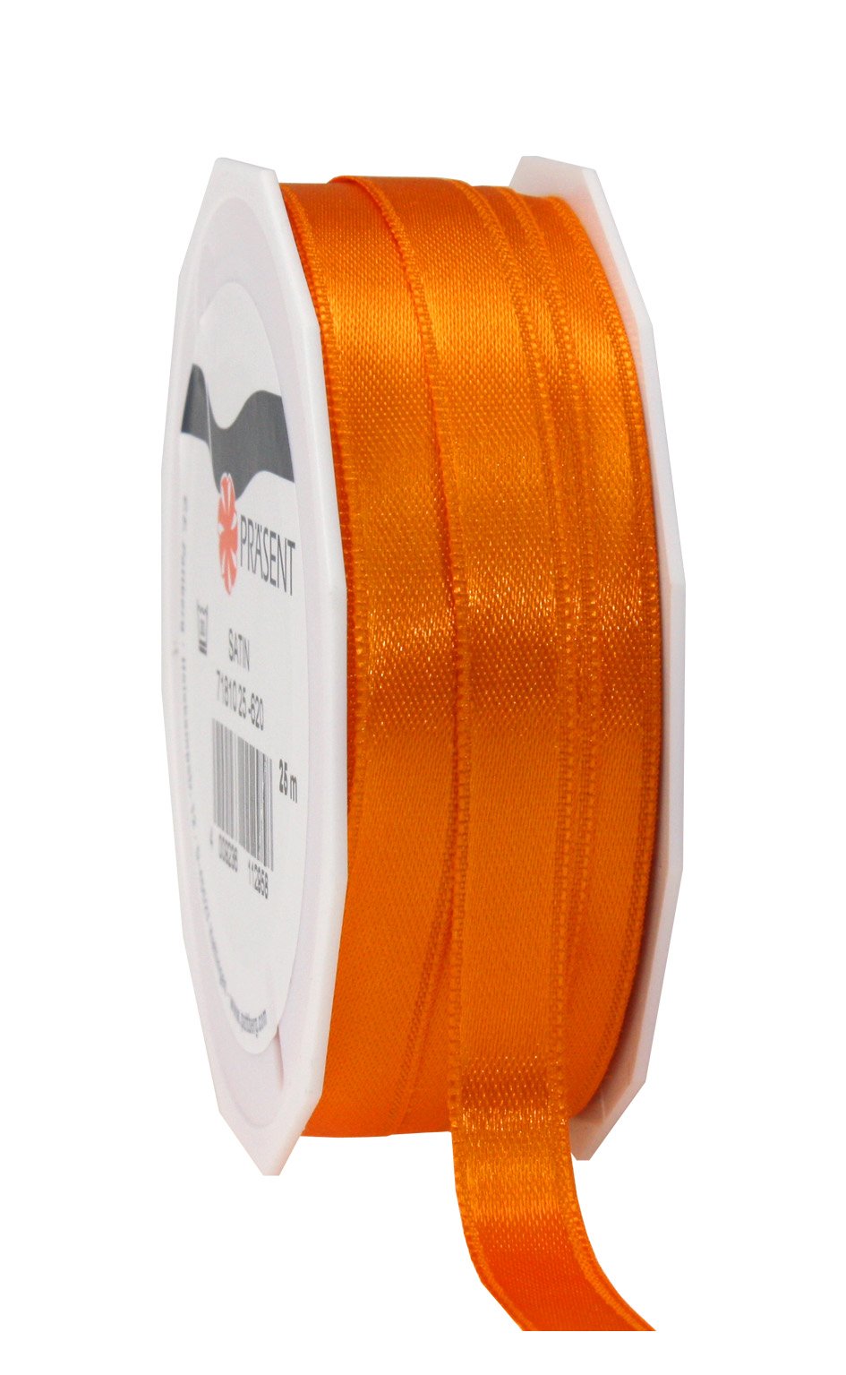 C.E. Pattberg SATIN orange gift ribbon, 27 yards for Wrapping Gifts, 0.39 inches width, Ribbon for Decorating & Crafting, Decorative Ribbon for Gifts, for every occasion