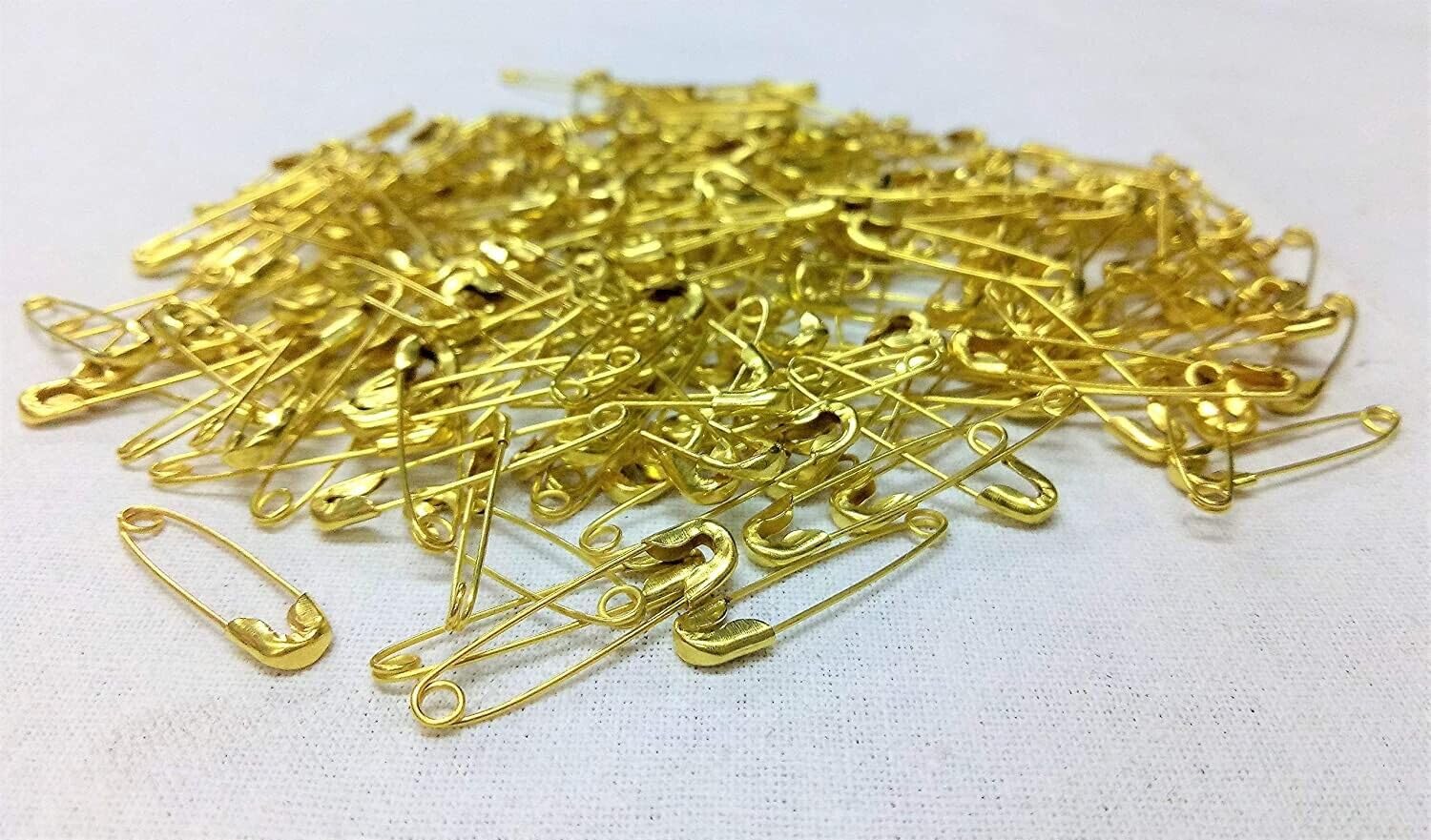 100pc Assorted Safety Pins Gold, ONE SIZE