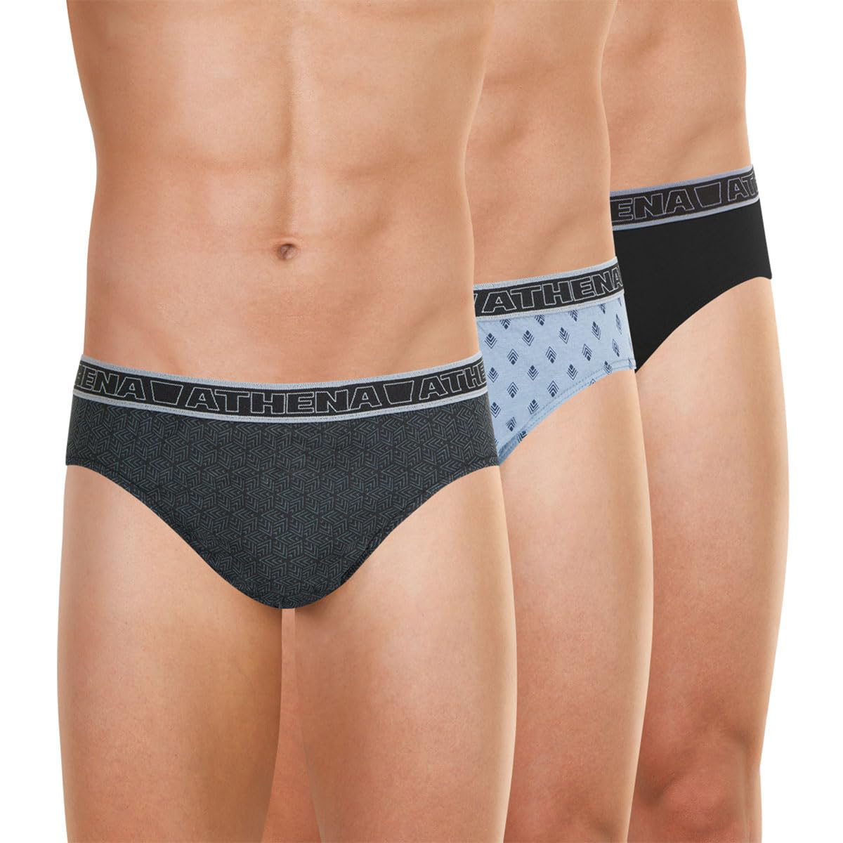 Athéna Men's TONIC Underwear, IMP NOIR/GRIS/NOIR,