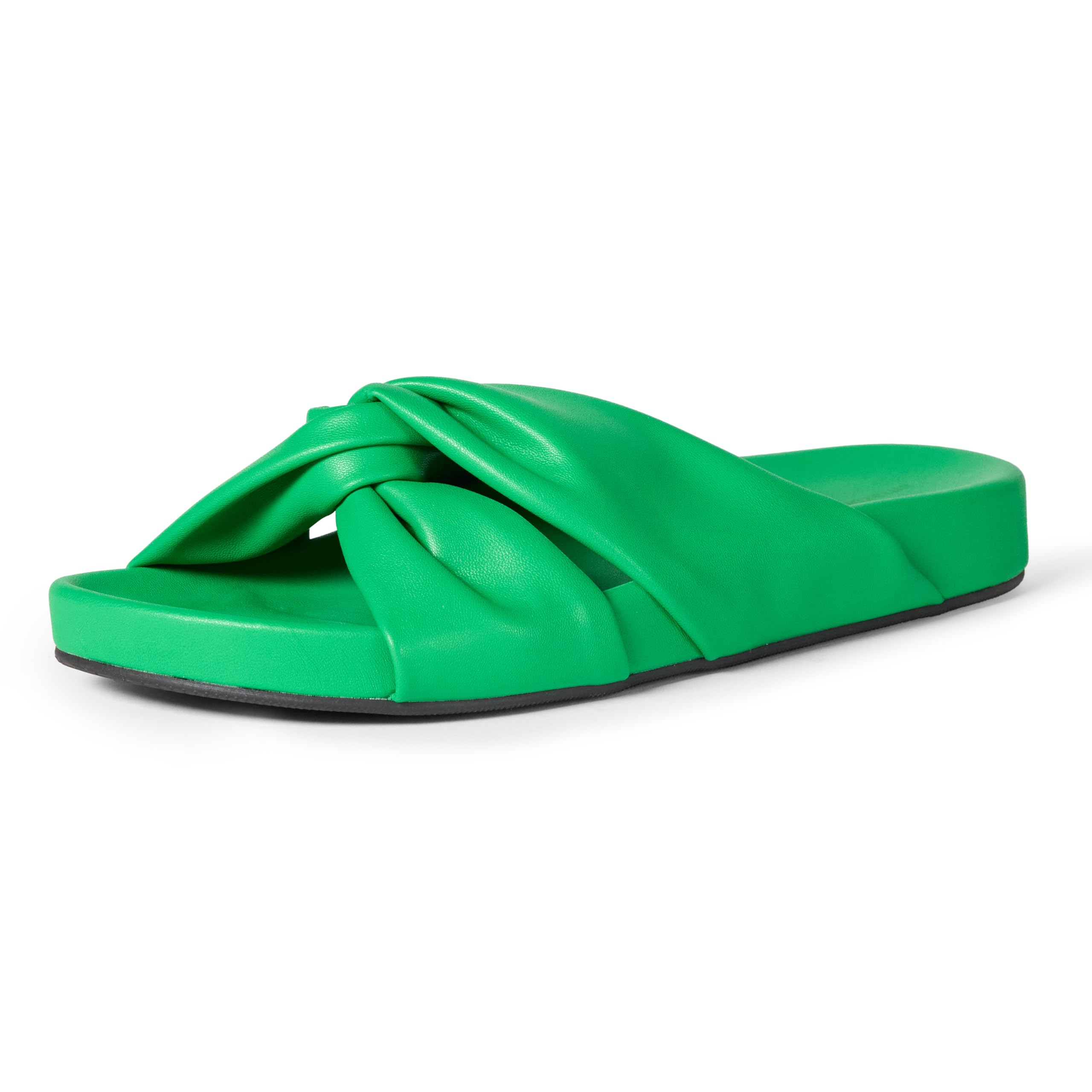Amazon Essentials Women's Twist Slide Sandals, Green, 2 UK